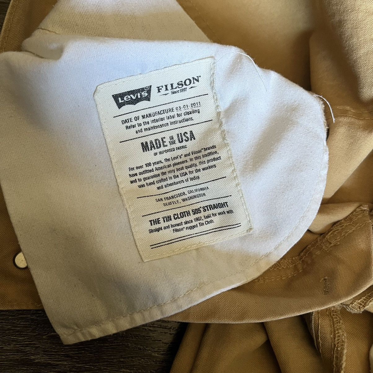 Filson × Levi's Levi’s Filson Tin Cloth 505 Straight Beige Pants Made in USA Size US 32 / EU 48 - 9 Thumbnail
