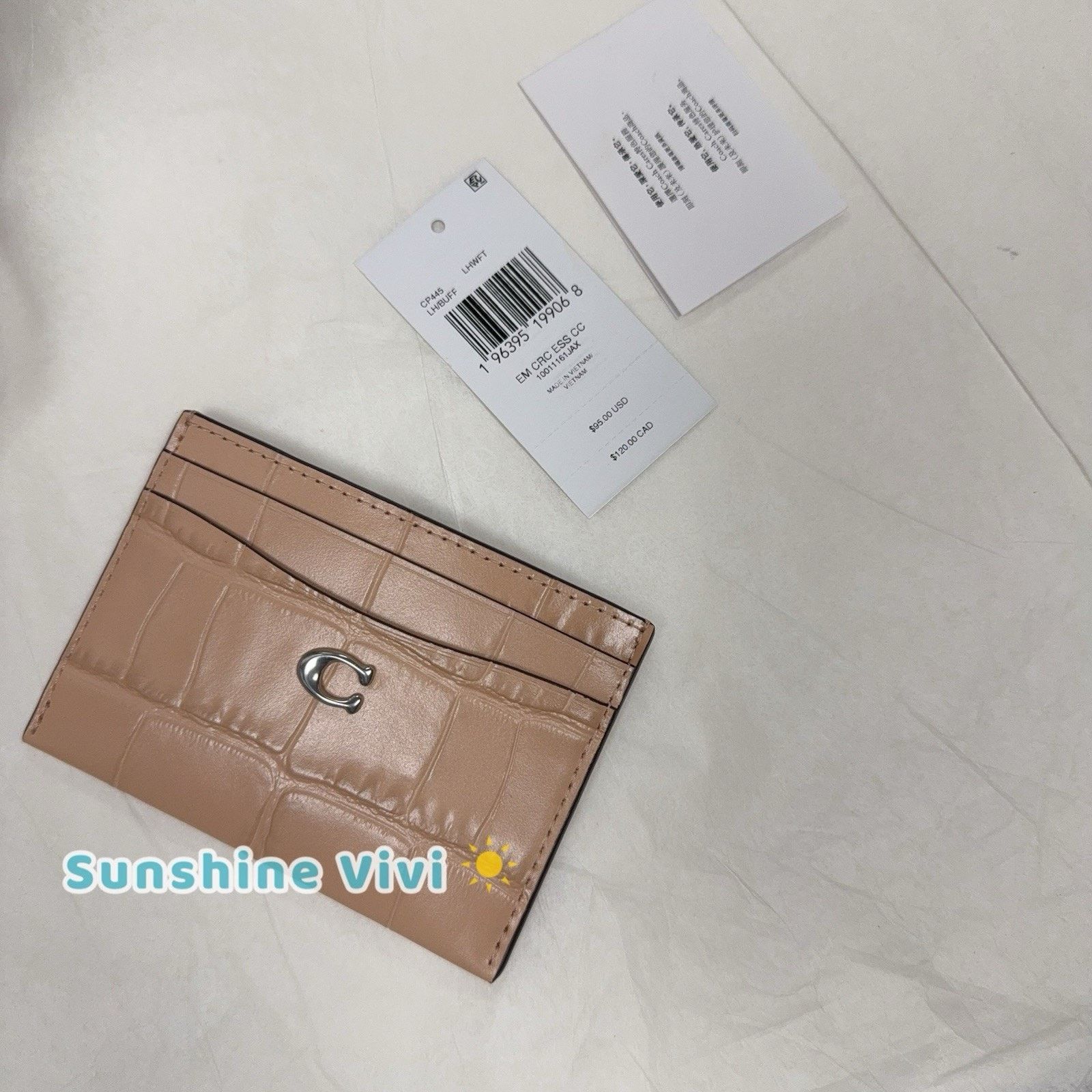 Coach NWT Coach Essential Card Case Buff CP445 Leather Size ONE SIZE - 3 Thumbnail