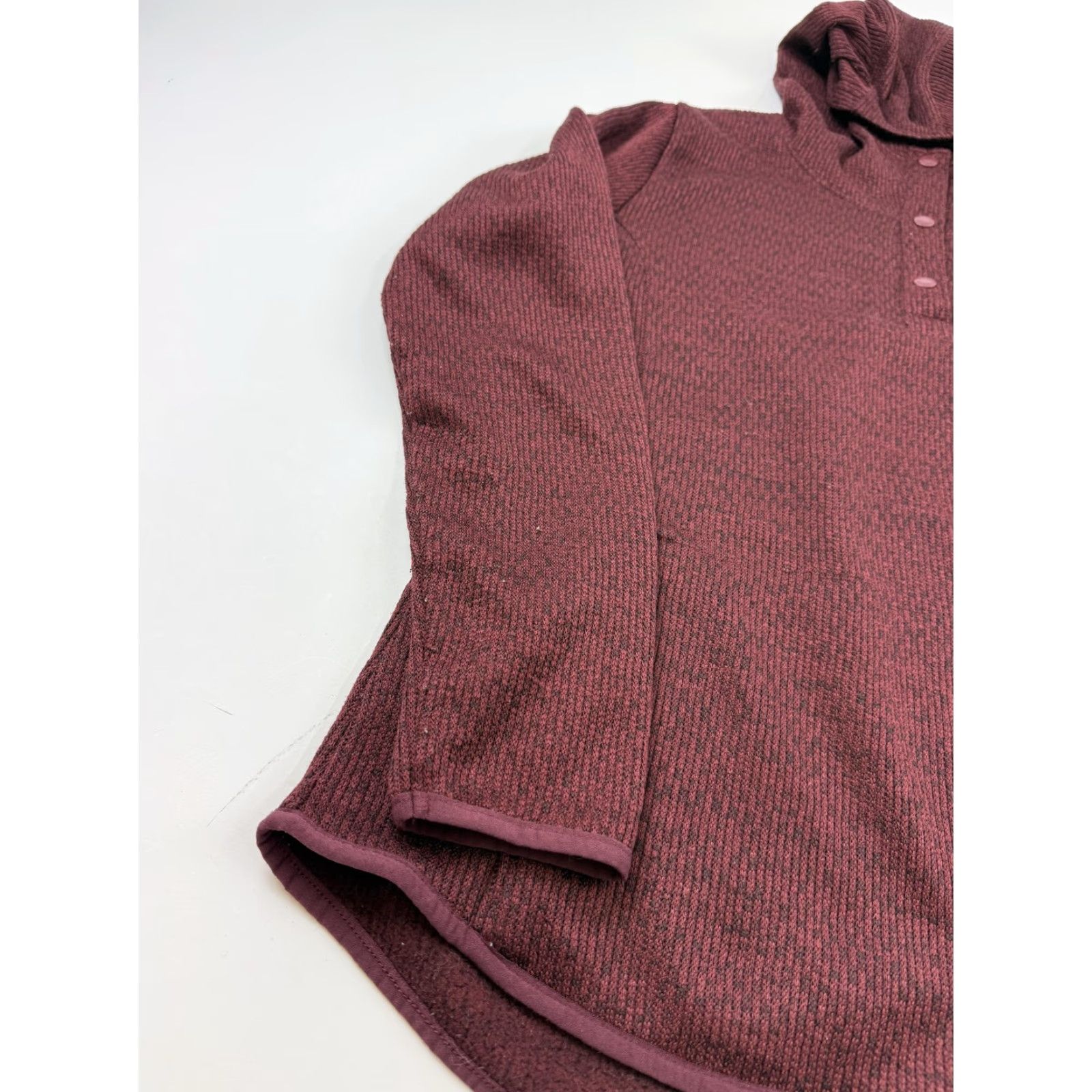 Vintage Columbia Hoodie Womens XL Red Thermal Henley Fleece Hooded Pullover Sweatshirt Size XL / US 12-14 / IT 48-50 - 3 Thumbnail