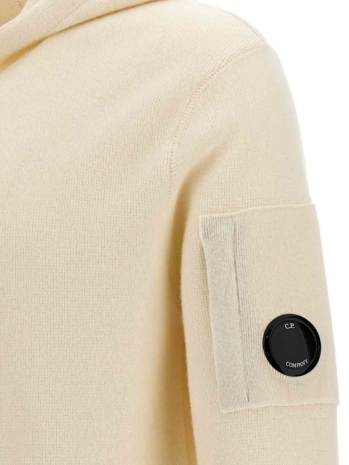 C.P. Company o1y1224 Hooded Sweater in Ivory Size US L / EU 52-54 / 3 - 4 Thumbnail