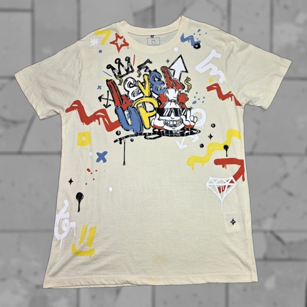 Southpole Southpole T Shirt Graphic Money Beig e Level Up Mens L Short Sleeve Y2K Cyberpunk Size US L / EU 52-54 / 3 - 1 Thumbnail