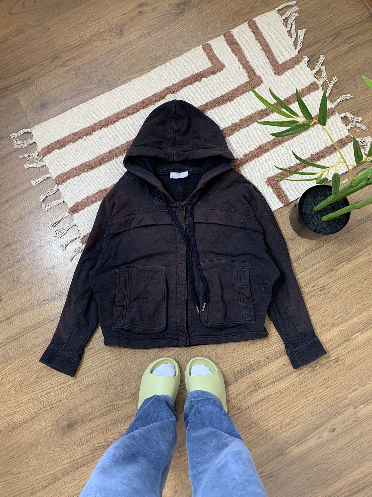 image of Vintage Adidas x Stella Mccartney Sundaded Bombers in Black, Men's (Size Small)