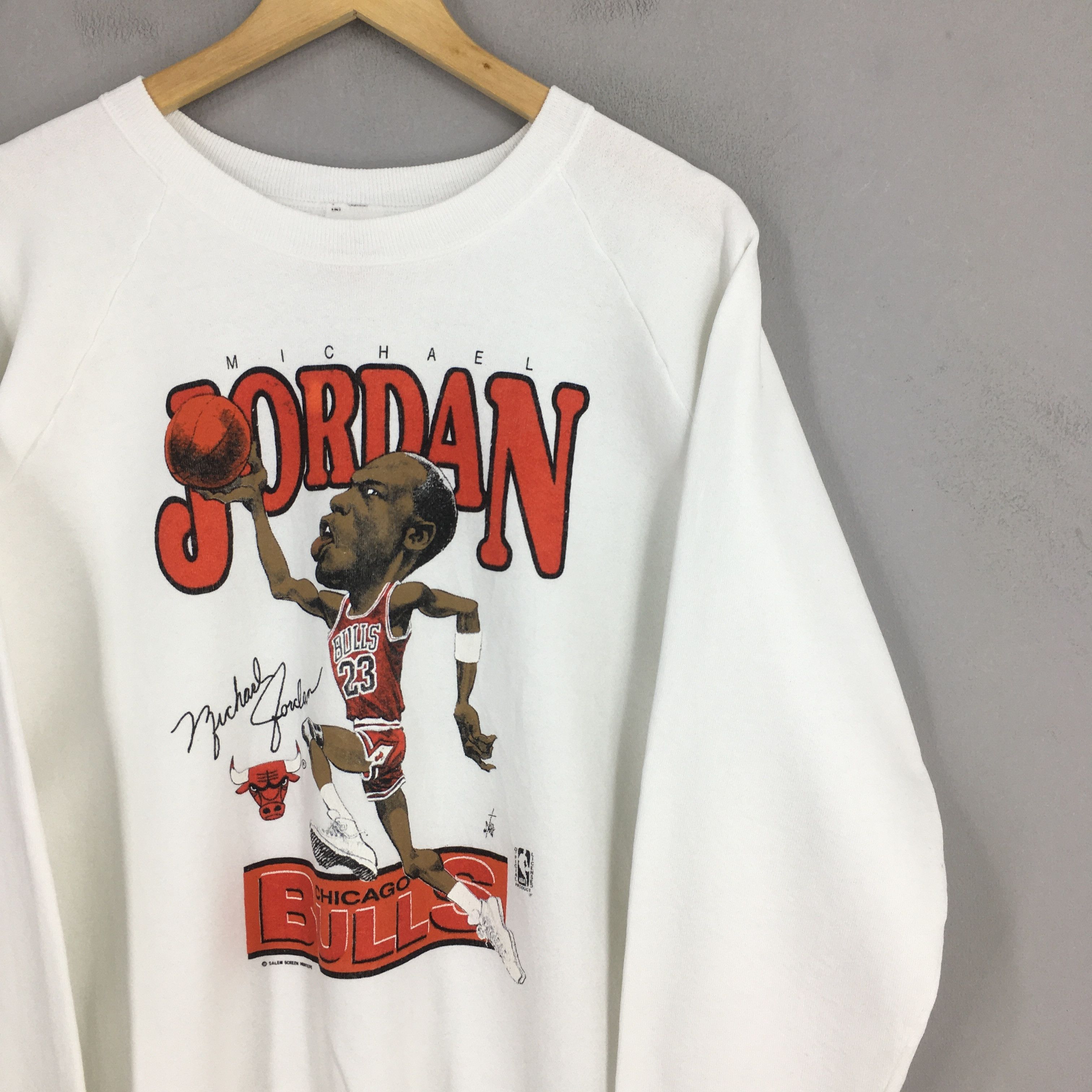 NBA Vintage 1980s Jordan Chicago Bulls Sweatshirt XLarge Size US XL / EU 56 / 4 - 2 Thumbnail