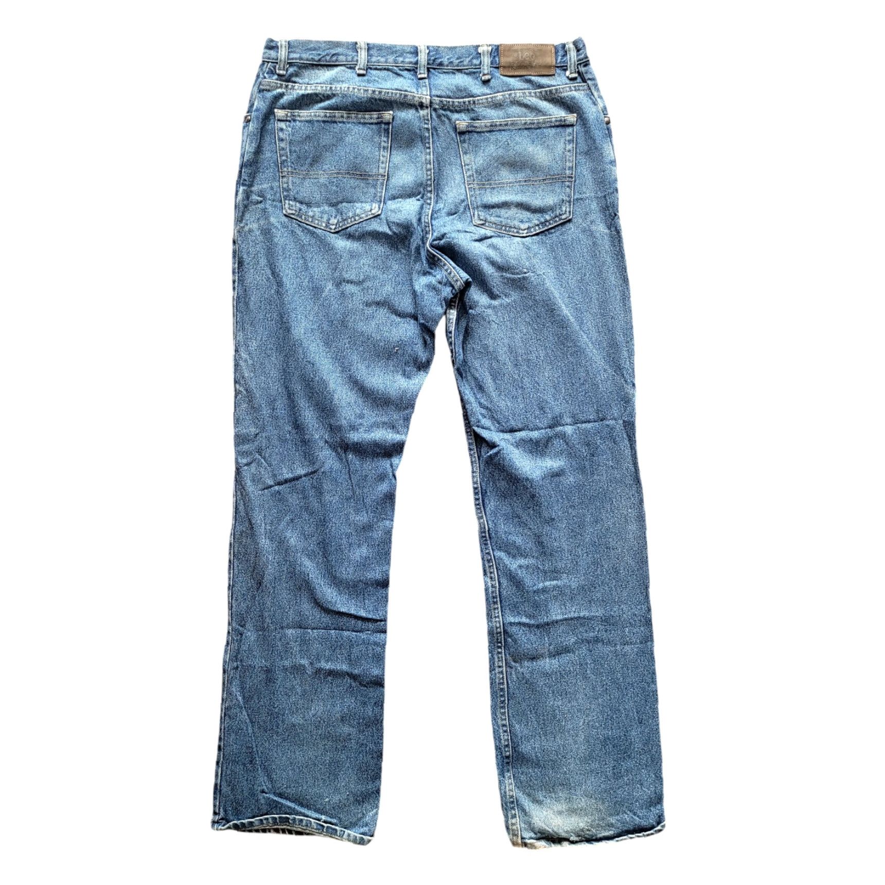 Lee VINTAGE Lee Jeans - Main Brand Lee - Jeans - W38 L34 - Straight-Leg - Medium Blue - Cotton - 5-Pocket - Denim - Regular - Unisex Adults - Vintage Size US 38 / EU 54 - 3 Thumbnail