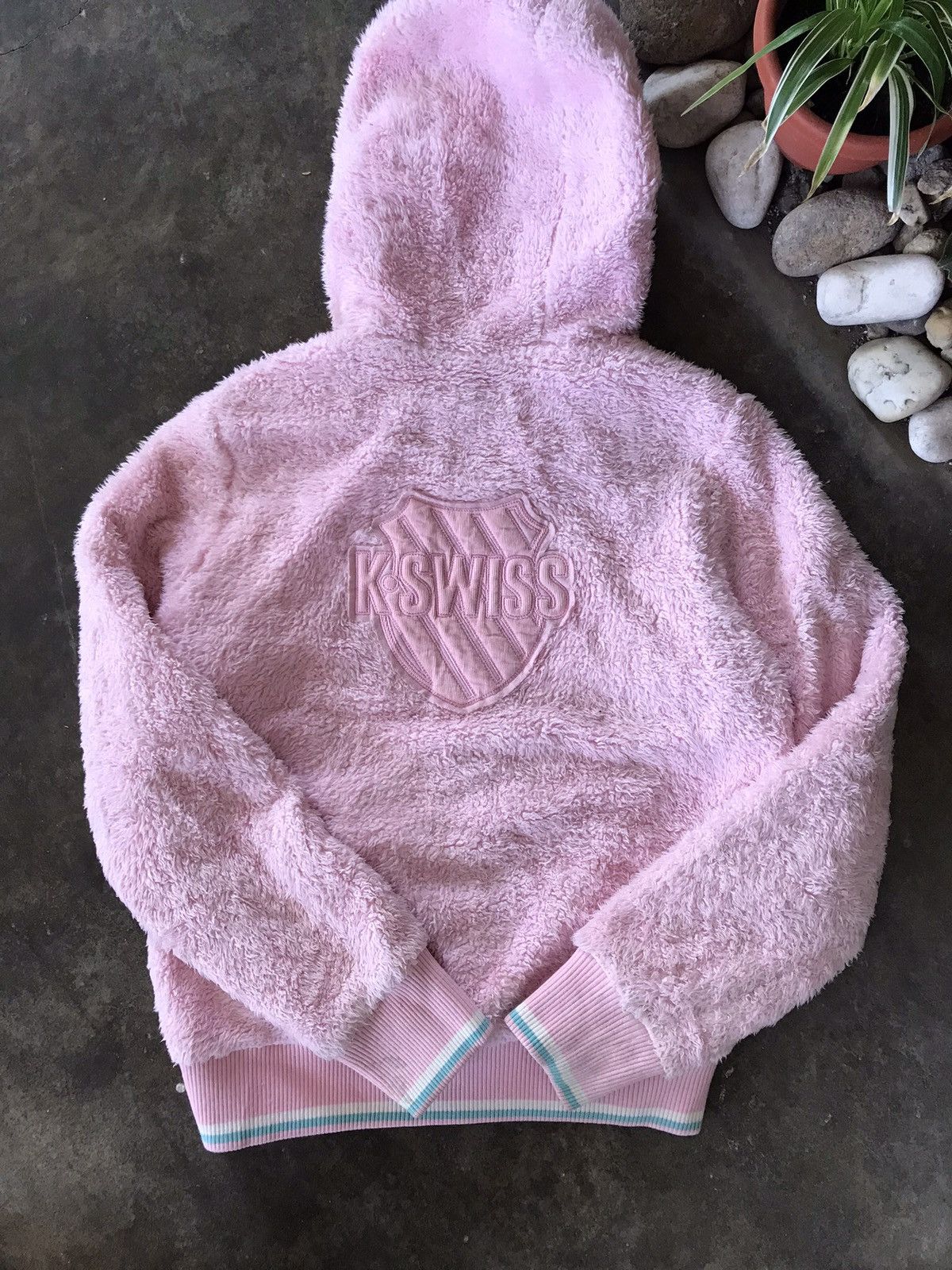 K-Swiss × Vintage K-Swiss Deep Pile Fleece Spellout Jacket Unisex🔥 Size M / US 6-8 / IT 42-44 - 5 Thumbnail