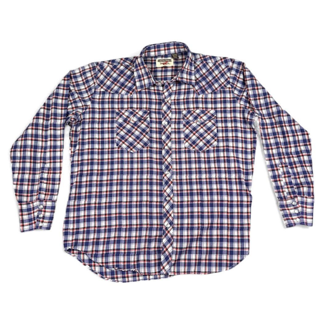 Vintage VINTAGE Youngbloods Western Shirt Adult EXTRA LARGE Purple White Plaid 90s Size US XL / EU 56 / 4 - 2 Thumbnail