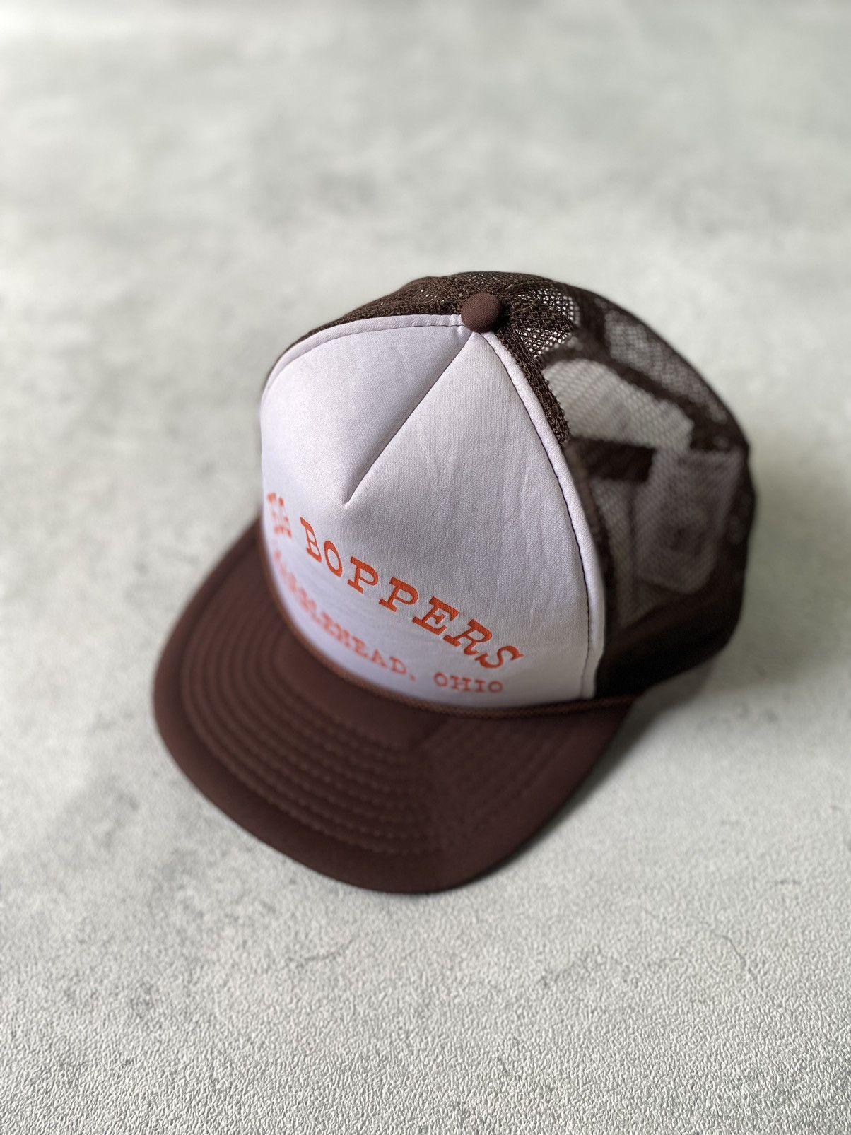 Japanese Brand × Vintage vintage 90’s Trucker hat Big boppers Brown Travis scott Size ONE SIZE - 1 Thumbnail
