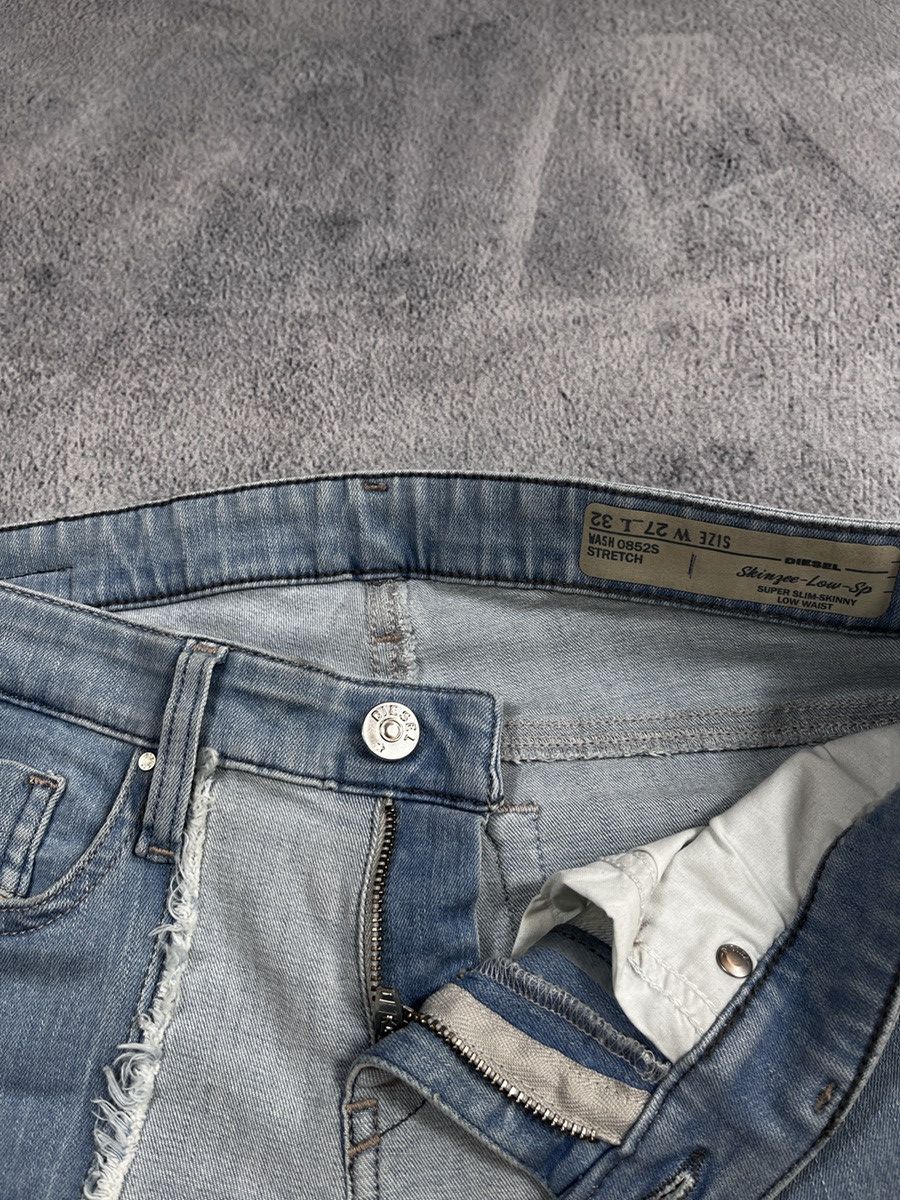 Other VintageY2K Diesel faded low rise skinny patchwork jeans 27 Size 27" / US 4 / IT 40 - 5 Thumbnail