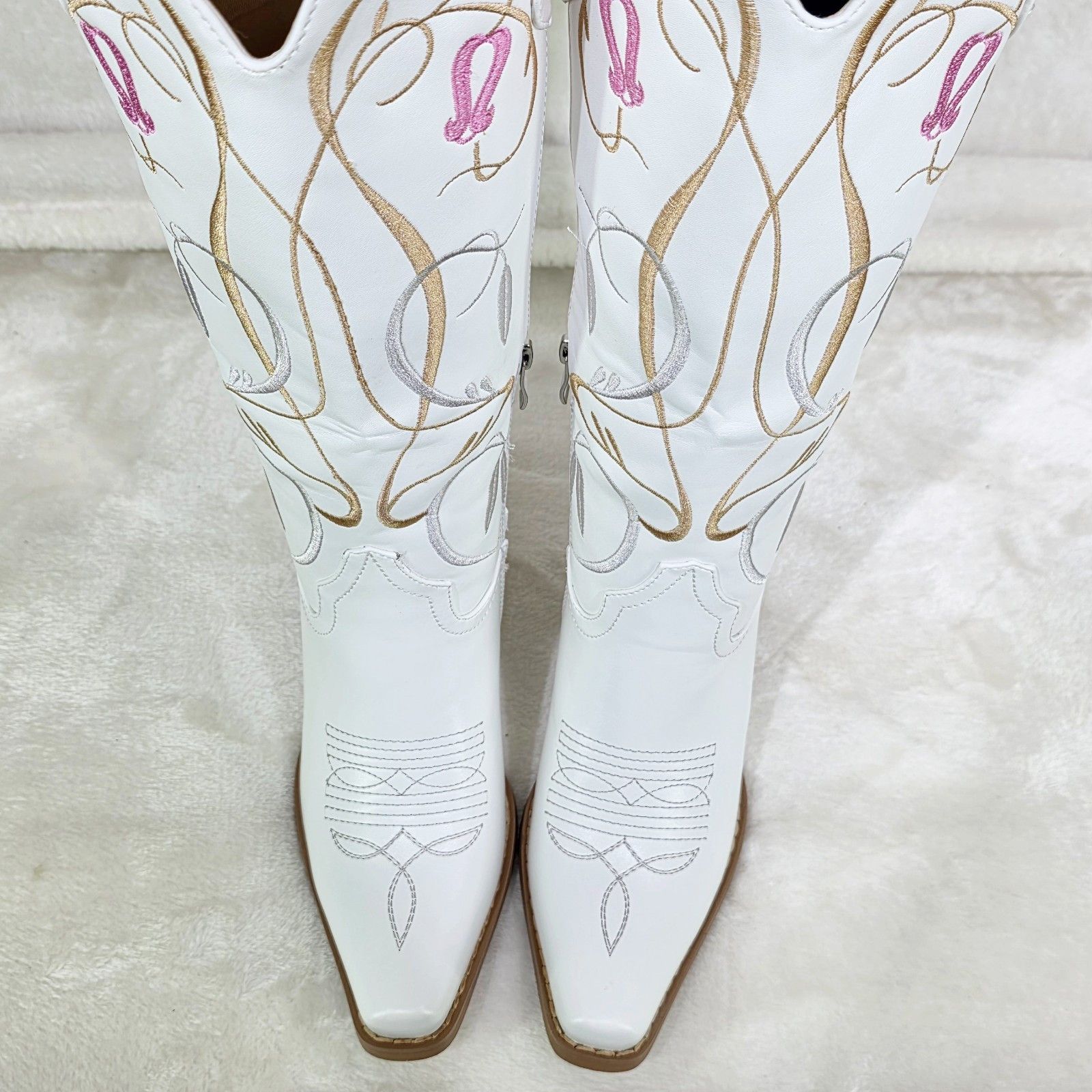 Other Lily Bell Embroidery Country Western Cowgirl Calf Knee Boots Size US 7.5 / IT 37.5 - 7 Thumbnail