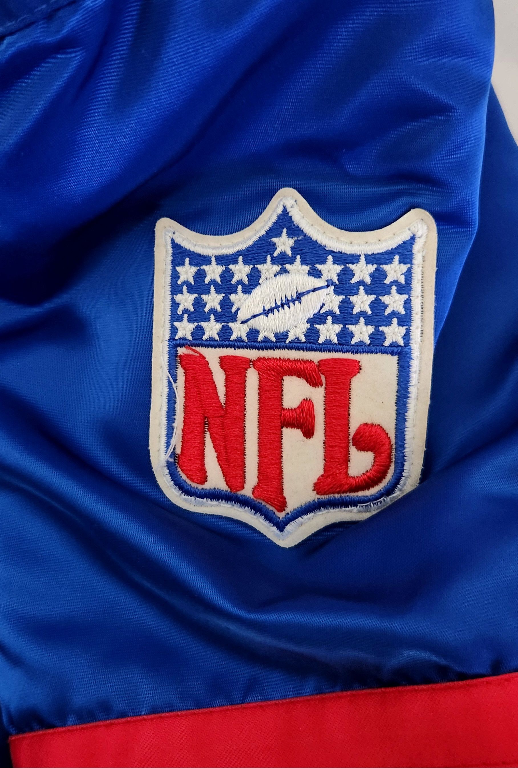 NFL × Starter × Vintage Starter True Vintage 80's New York Giants NFL Satin Football Size US XL / EU 56 / 4 - 13 Thumbnail