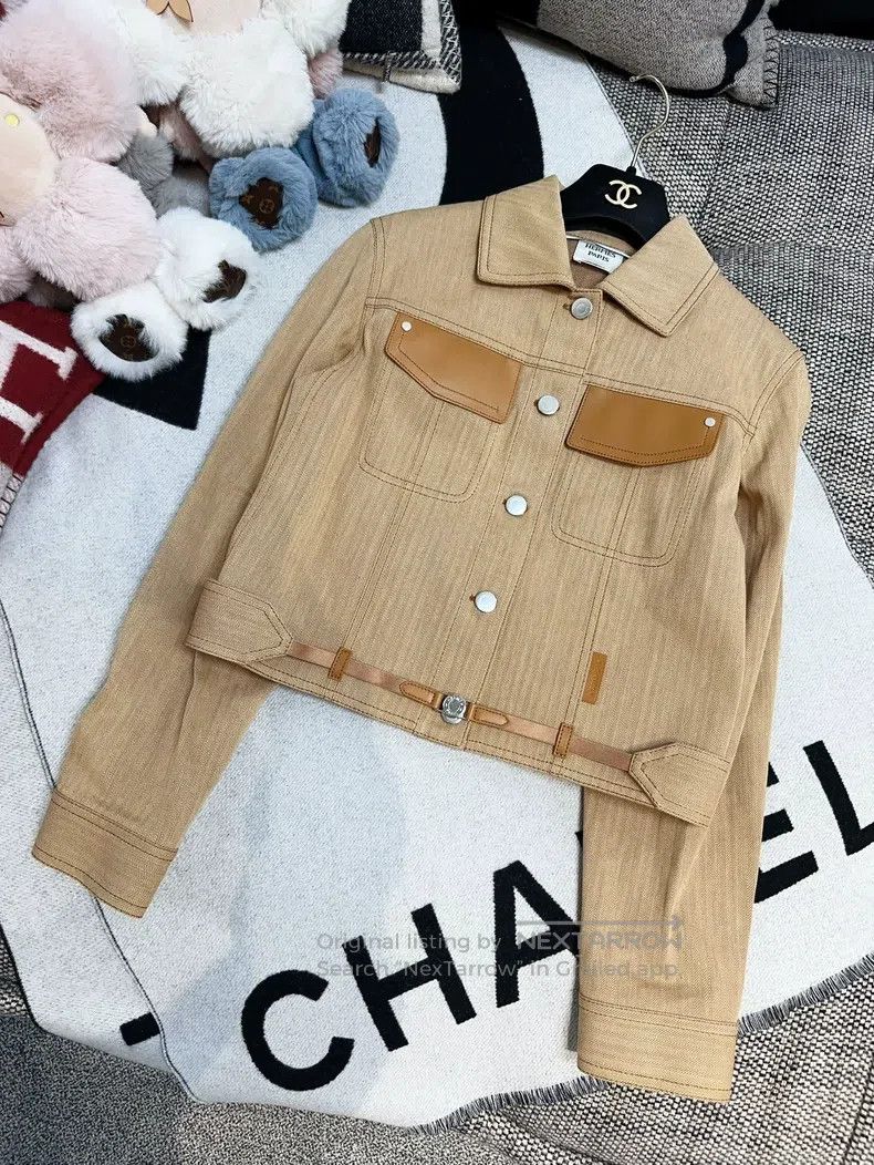 Hermes Hermes 24 Spring/Summer Khaki Canvas and Leather Short Jac Size XS / US 0-2 / IT 36-38 - 6 Thumbnail