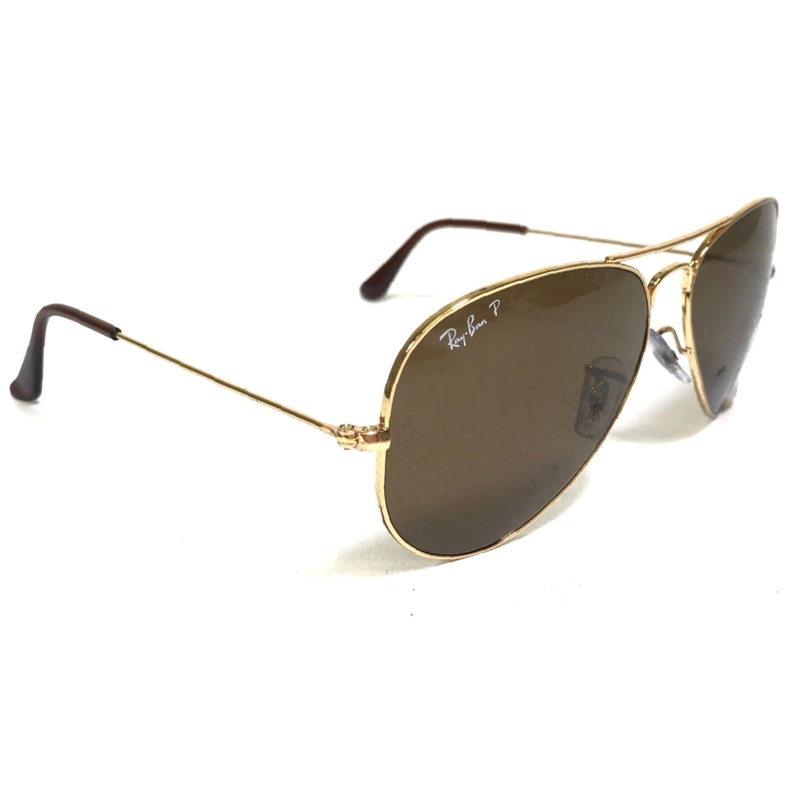 VINTAGE Ray-Ban Aviator Sunglasses Men Large Metal 58mm Brown