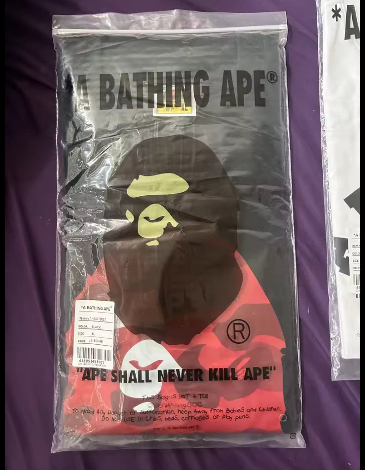 Designer × Vintage Black bape shirt Size US L / EU 52-54 / 3 - 1 Thumbnail