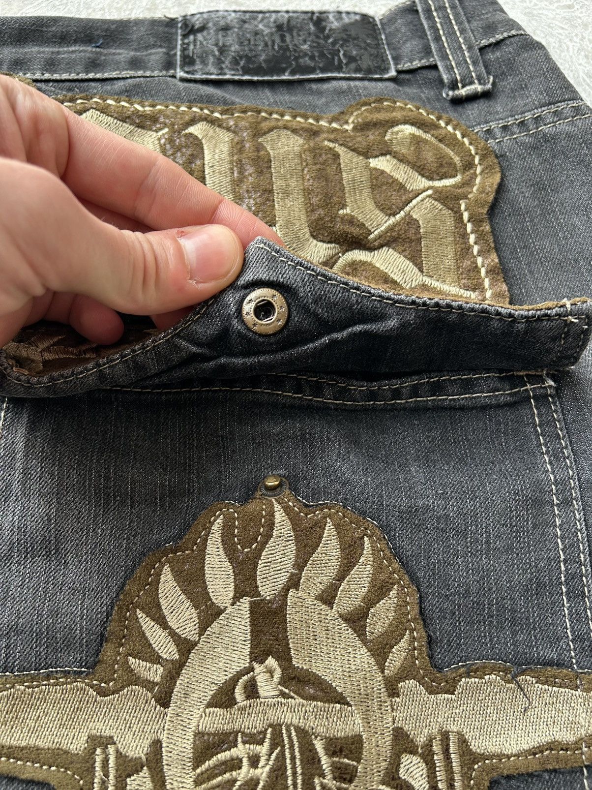 Imperious Y2K Vintage Imperious Embroidered Baggy Jorts JNCO Style Size US 42 / EU 58 - 13 Thumbnail