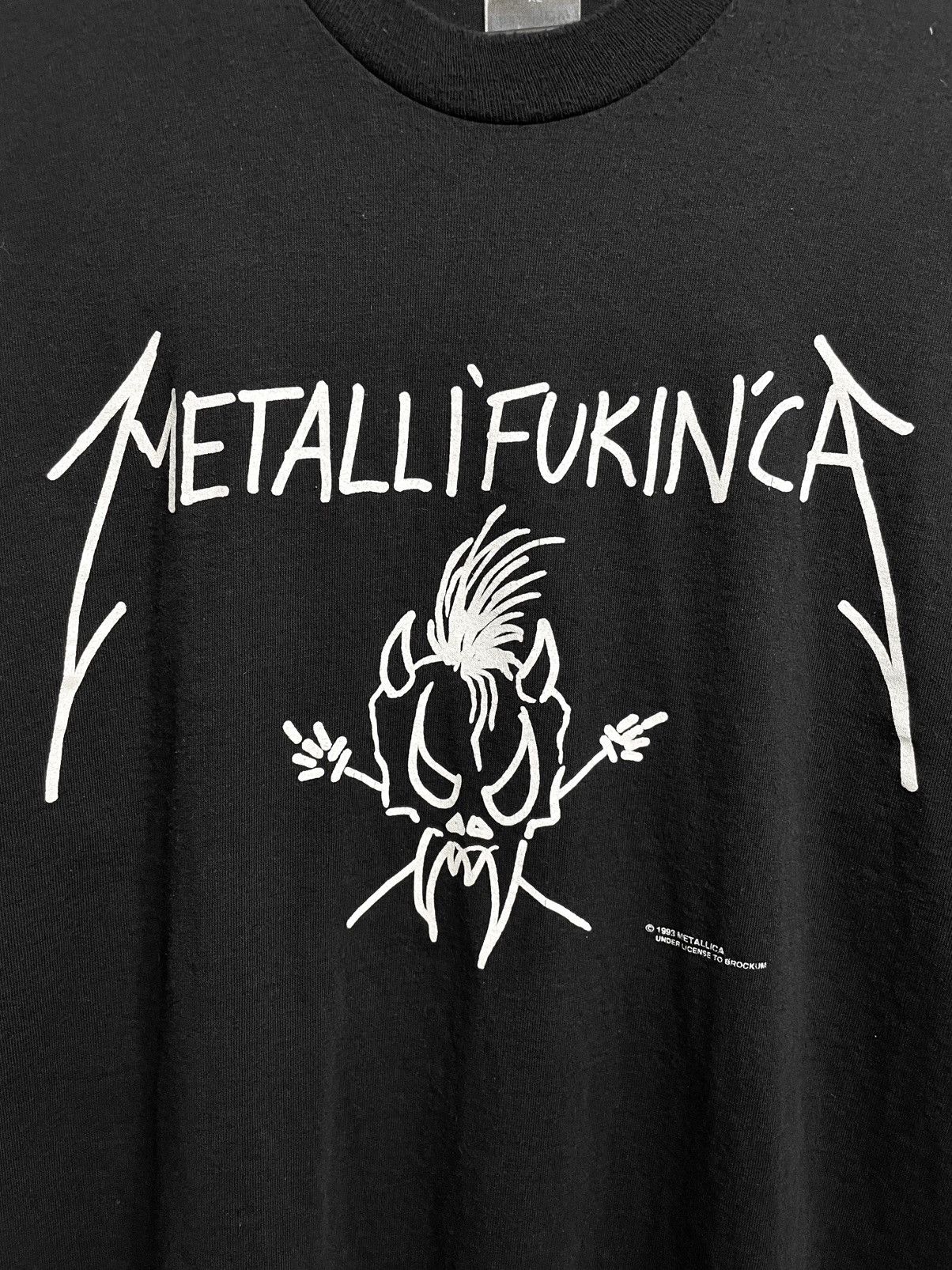 Band Tees Vintage 1993 Metallica Metallifukinca Metal Band T-Shirt 90s Size US XL / EU 56 / 4 - 5 Thumbnail