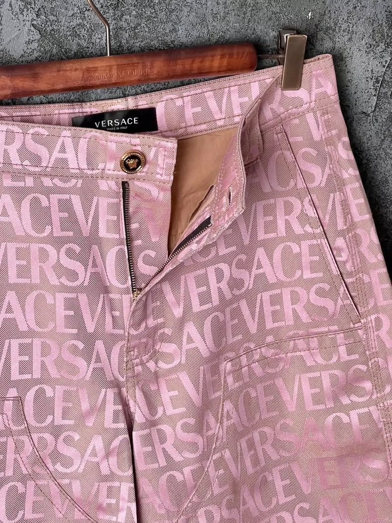 Versace Versace Letter-embroidered casual cotton shorts Size 30" / US 8 / IT 44 - 5 Thumbnail