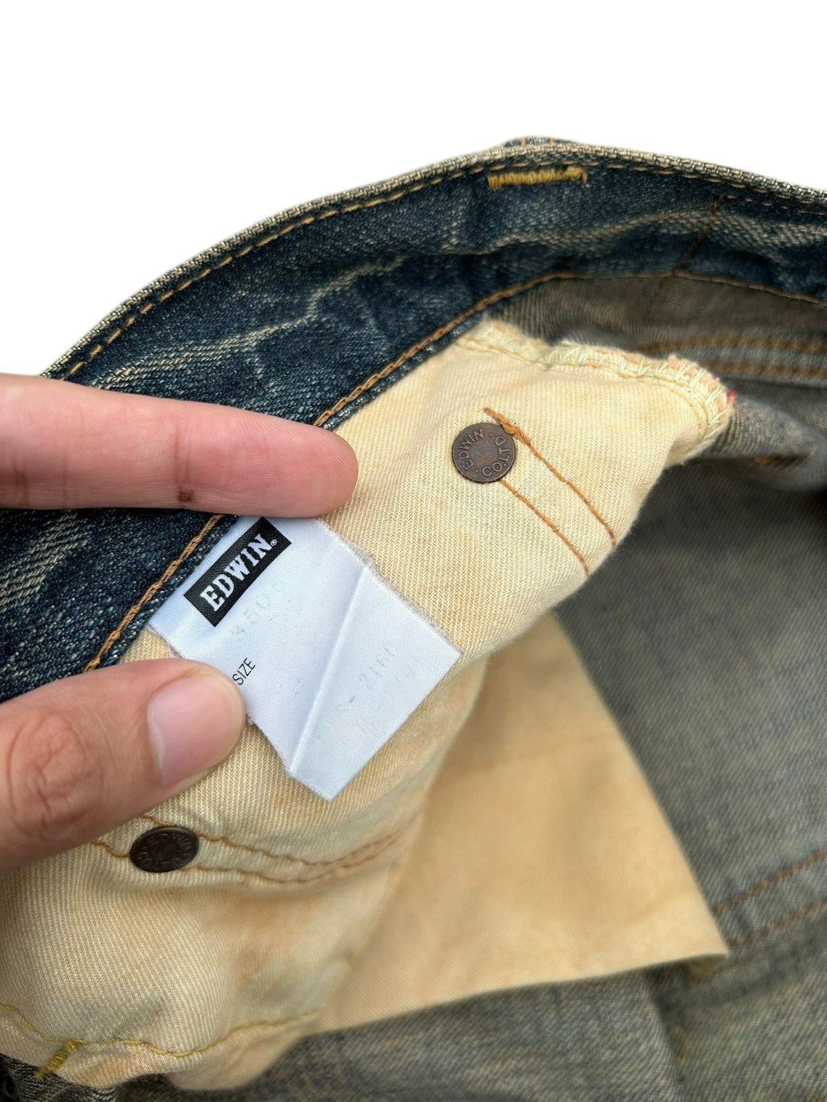 Kapital Rusty Vintage Edwin 505 BXX Selvedge Distressed Denim Jeans Size US 36 / EU 52 - 10 Thumbnail
