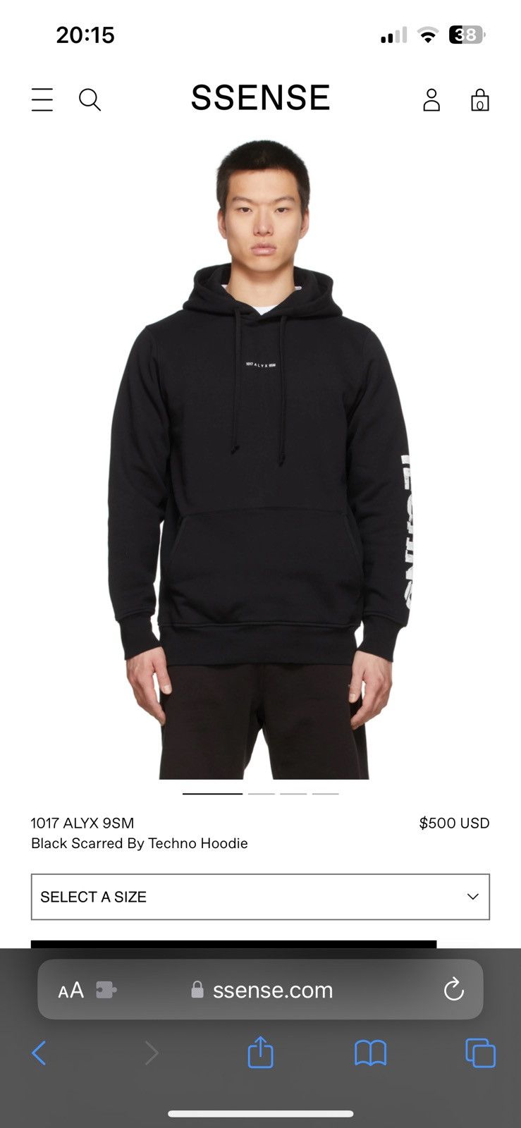 1017 ALYX 9SM 1017 Blacked Scarred by Techno Hoodie size L Size US L / EU 52-54 / 3 - 4 Thumbnail