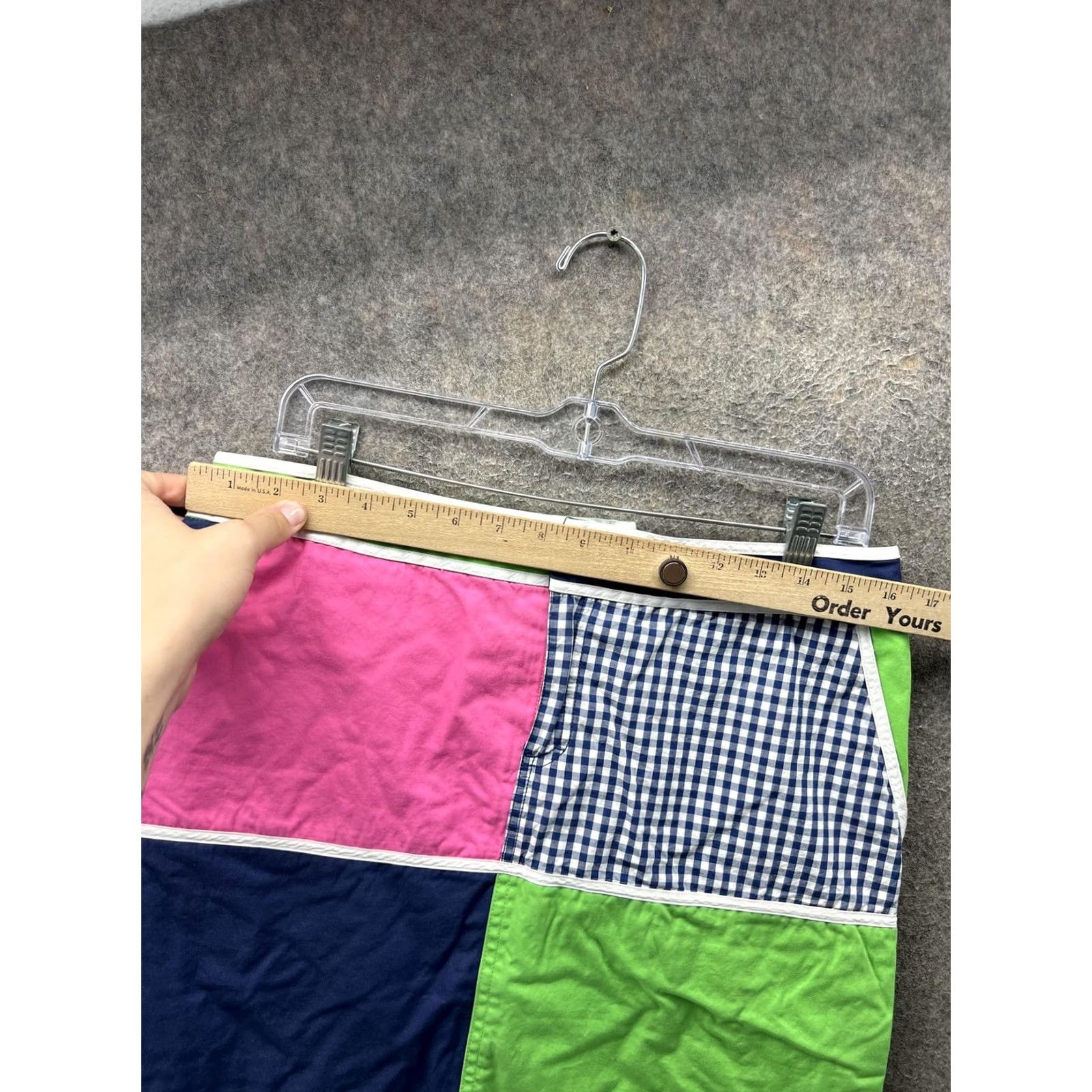 Lilly Pulitzer Lilly Pulitzer Skirt Womens 8 Multicolor Patchwork Gingham Mini Lined Pockets Size 30" / US 8 / IT 44 - 4 Thumbnail