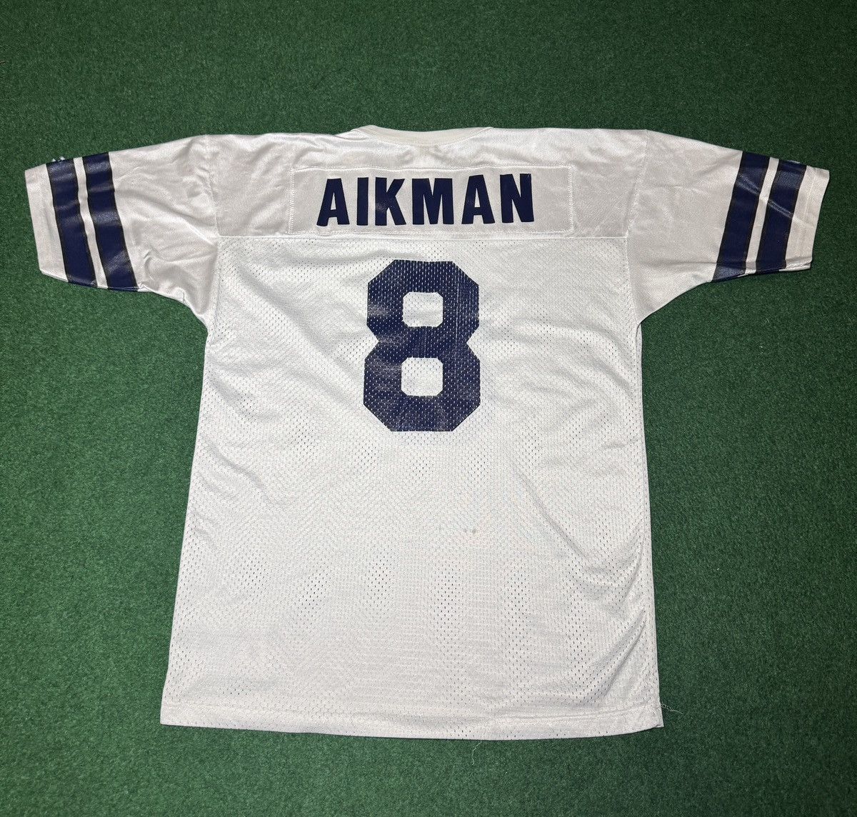 Champion Vtg 90s Troy Aikman #8 Dallas Cowboys 44 White Retro Jersey Size US L / EU 52-54 / 3 - 2 Thumbnail