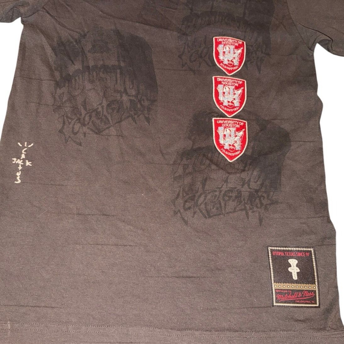 Mitchell & Ness Cactus Jack Travis Scott Mitchell Ness Uni of Houston Tee S Size US S / EU 44-46 / 1 - 4 Thumbnail