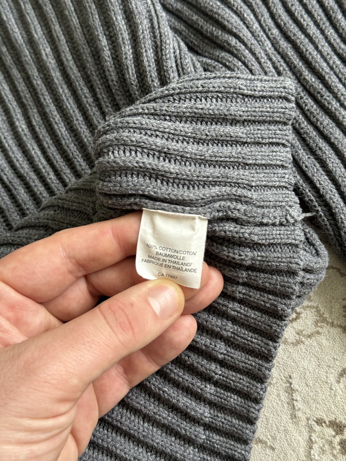 Gap Vintage GAP Ribbed Knit Sweater Mock Neck Avantgarde 90s Y2K Size US L / EU 52-54 / 3 - 6 Thumbnail