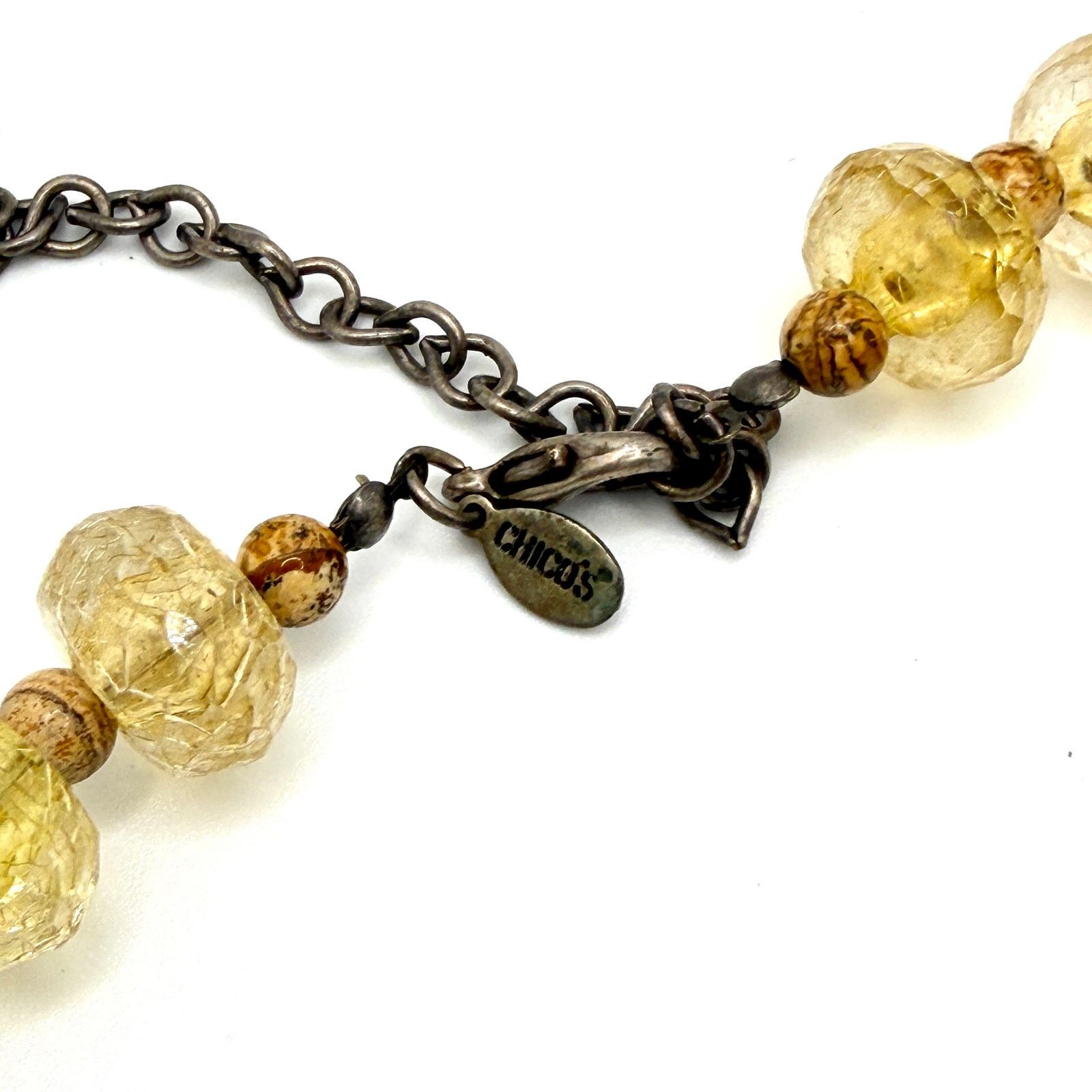 Chicos Vintage 90s Yellow Chinoiserie Geisha Necklace Earring Set Size ONE SIZE - 7 Thumbnail