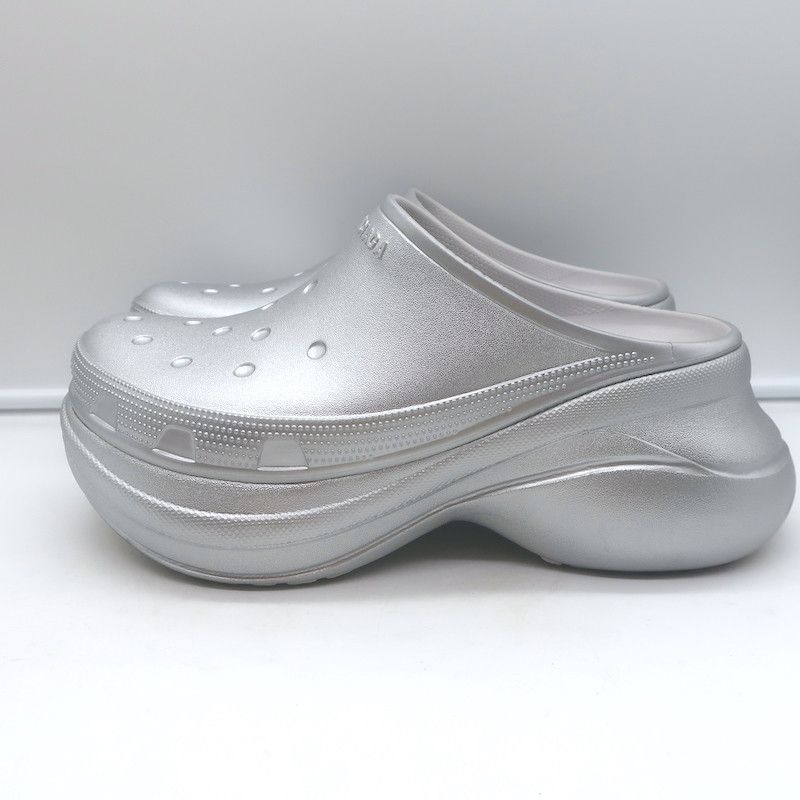 Balenciaga × Crocs Balenciaga x Crocs Platform Mules Silver Size 41 Size US 11 / IT 41 - 8 Thumbnail