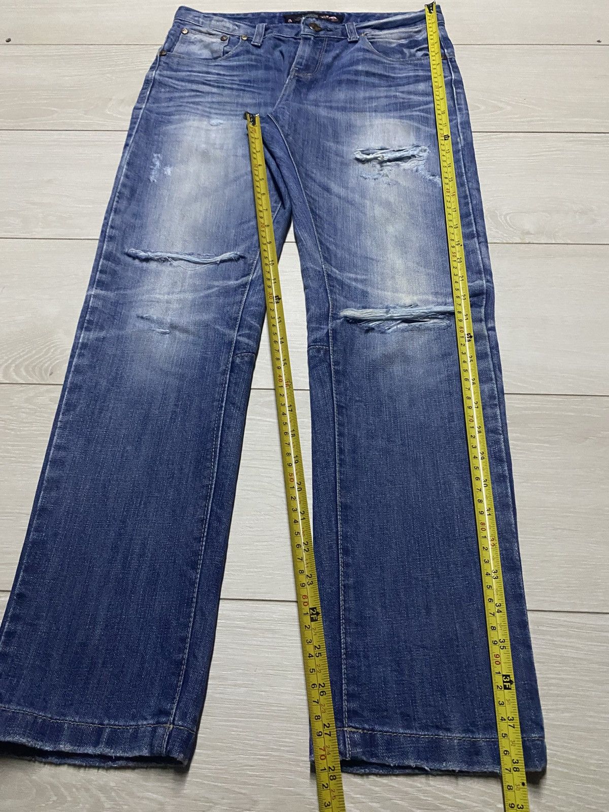 Skull Jeans by an Alchemist Vintage Japanese Skeleton Bones Notdead Distressed Slim Fit Size US 30 / EU 46 - 12 Thumbnail