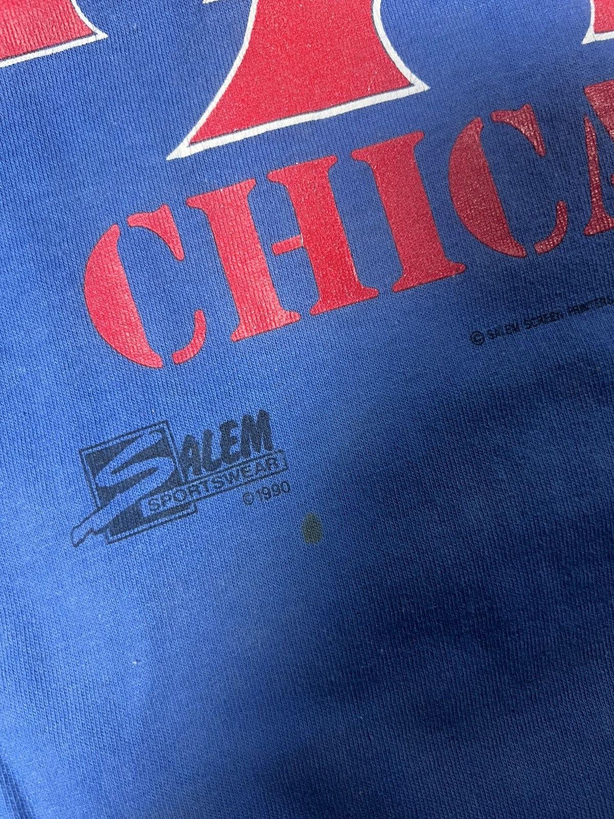 Salem Sportswear Vintage 90s Salem Sports Chicago Cubs XXL Faded Sports Tee Size US L / EU 52-54 / 3 - 3 Thumbnail