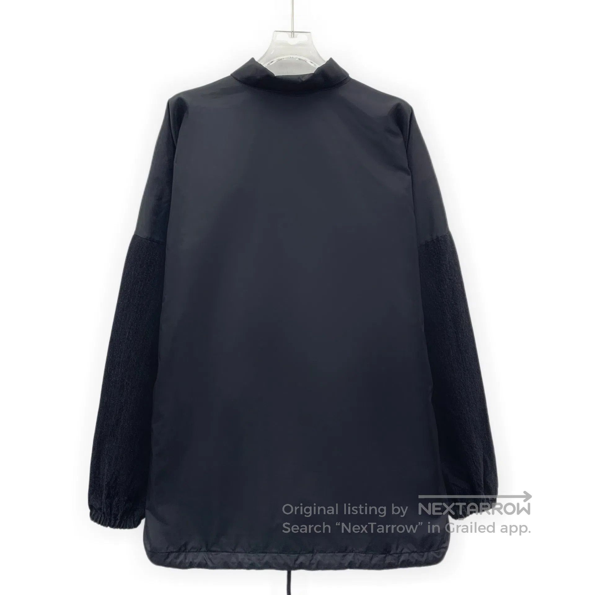 Balenciaga Balenciaga Black logo letter print stand collar zip-up lon Size XXS / US 00 / IT 34 - 2 Thumbnail