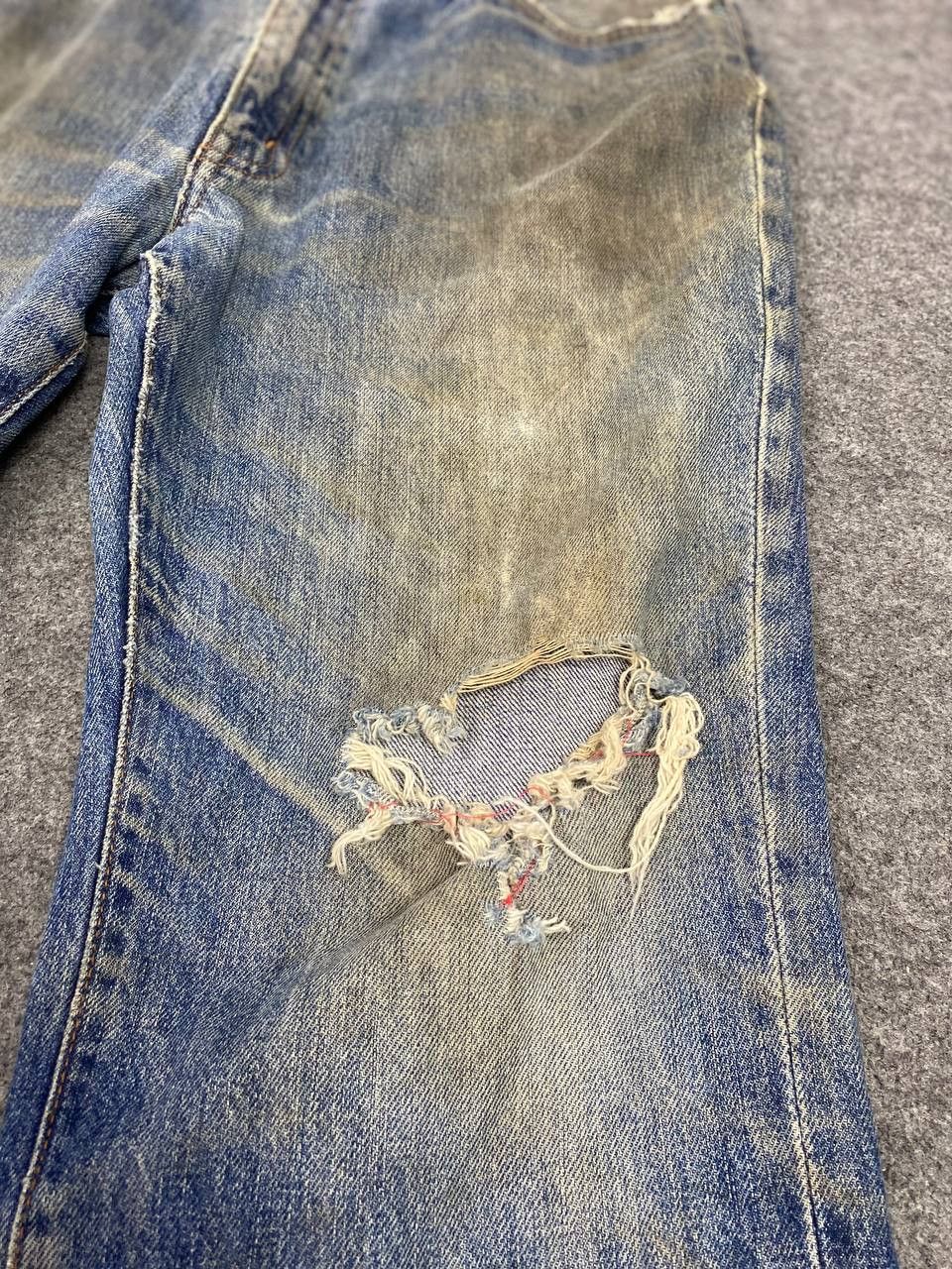 Big John vintage big john distressed denim nice design Size US 33 - 10 Thumbnail