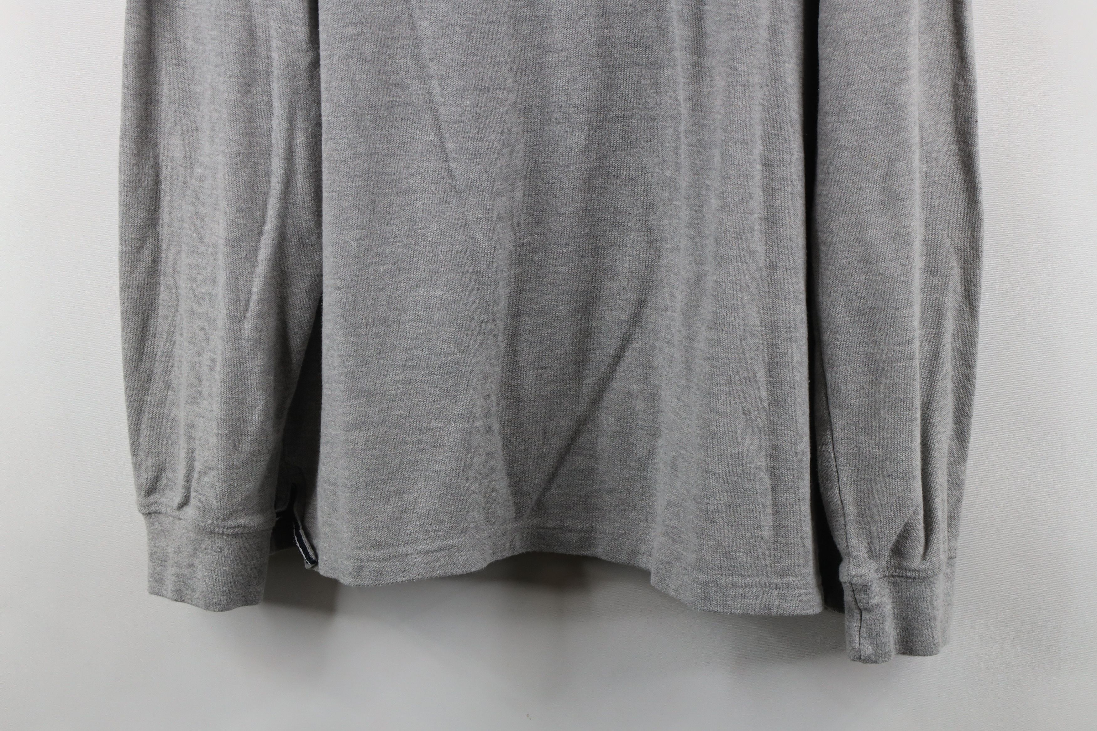 Vintage Streetwear Pique Cotton Long Sleeve Rugby Polo Shirt Gray Size US L / EU 52-54 / 3 - 3 Thumbnail