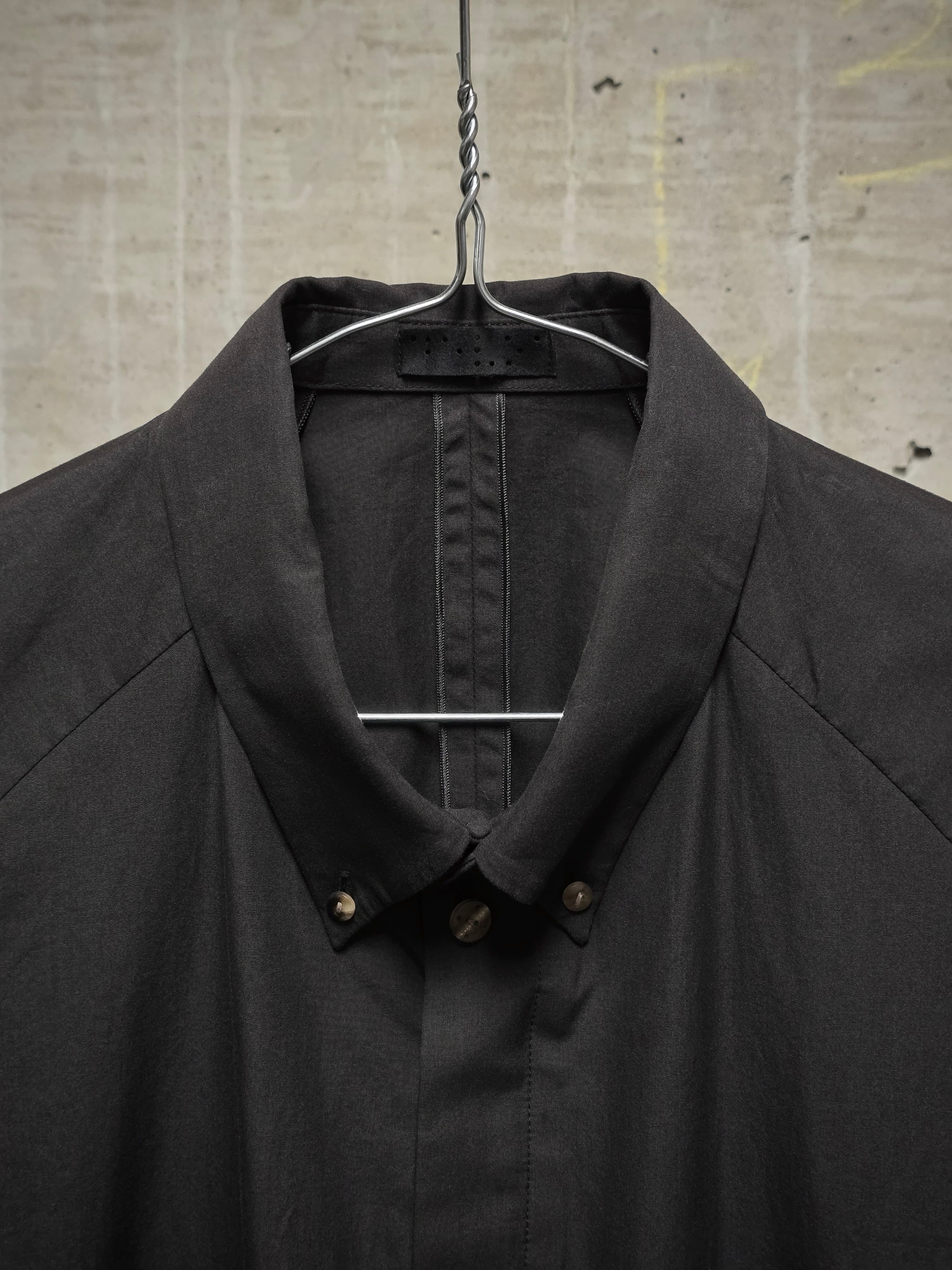 Devoa DEVOA Charcoal Grey Oxford Zip Shirt Size US L / EU 52-54 / 3 - 2 Thumbnail