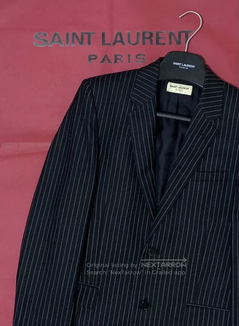 Saint Laurent Paris Saint Laurent Paris Original black silver striped notched Size US S / EU 44-46 / 1 - 6 Thumbnail