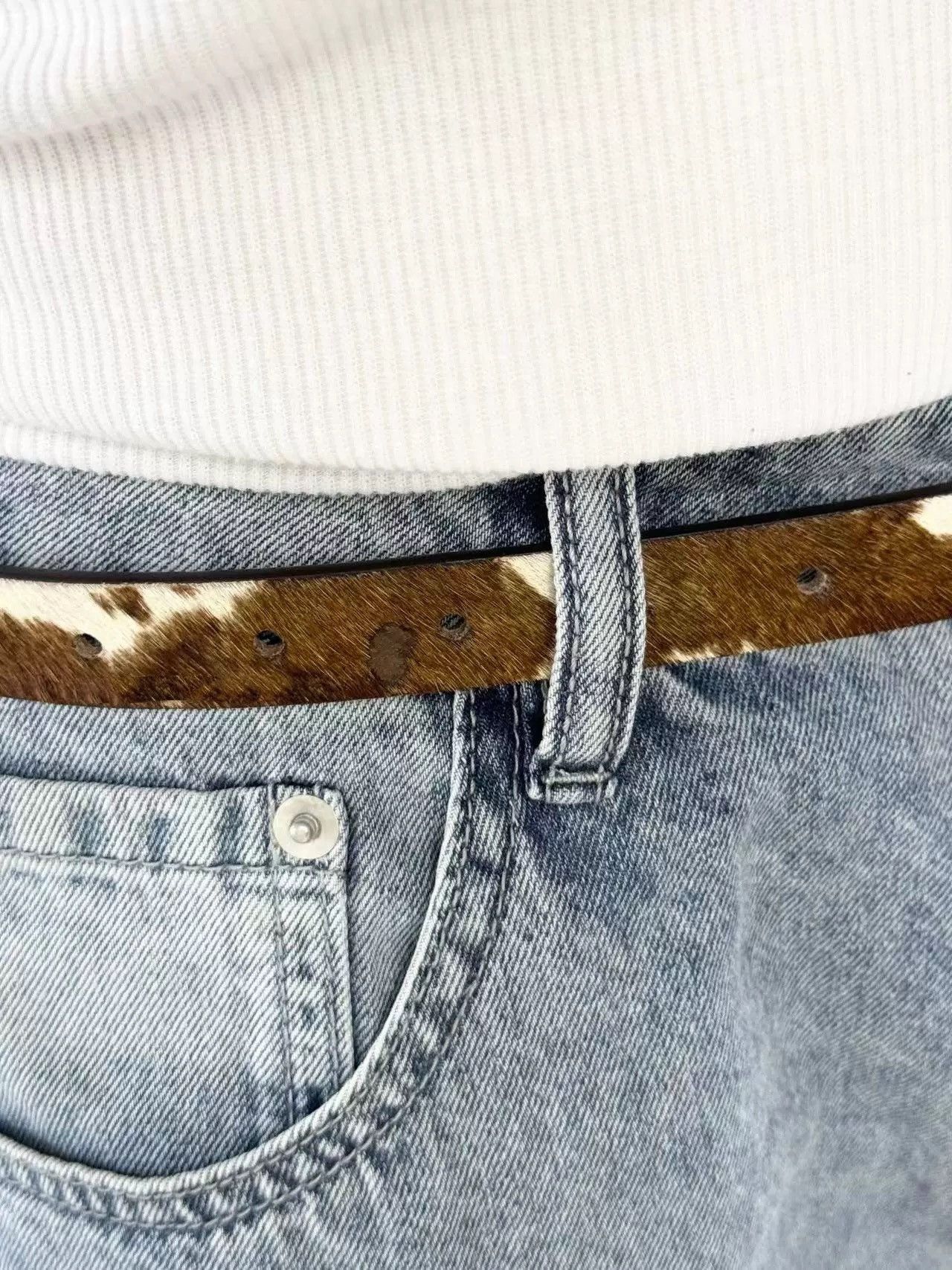 Japanese Brand Cowhide Belt Size ONE SIZE - 2 Thumbnail