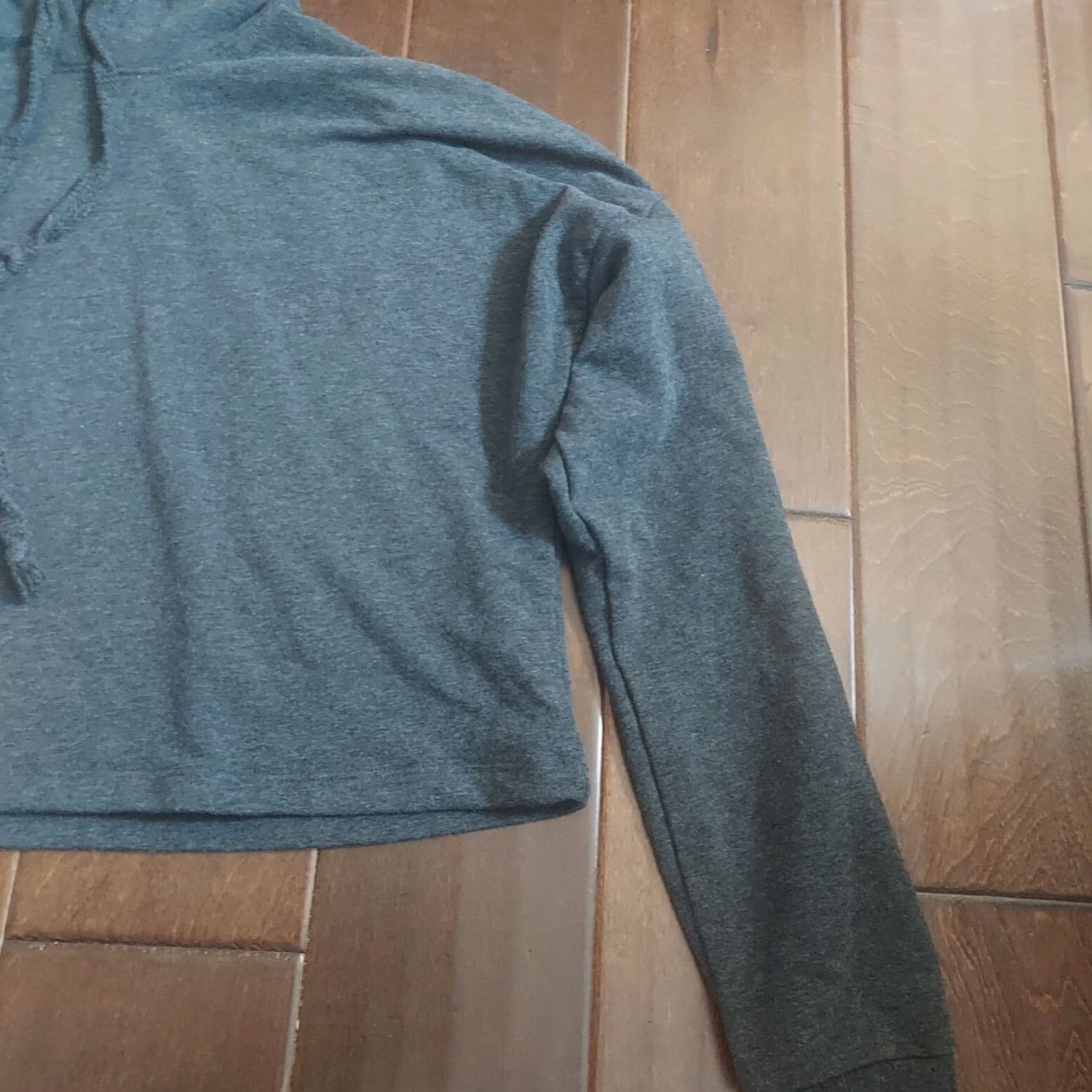 Fashion Nova Fashion Nova Hoodie Women Gray Drawstring Cropped - Size M - Pullover, Long Sleeve, Solid, Activewear, Casual, Travel, Party/Cocktail Size M / US 6-8 / IT 42-44 - 5 Thumbnail