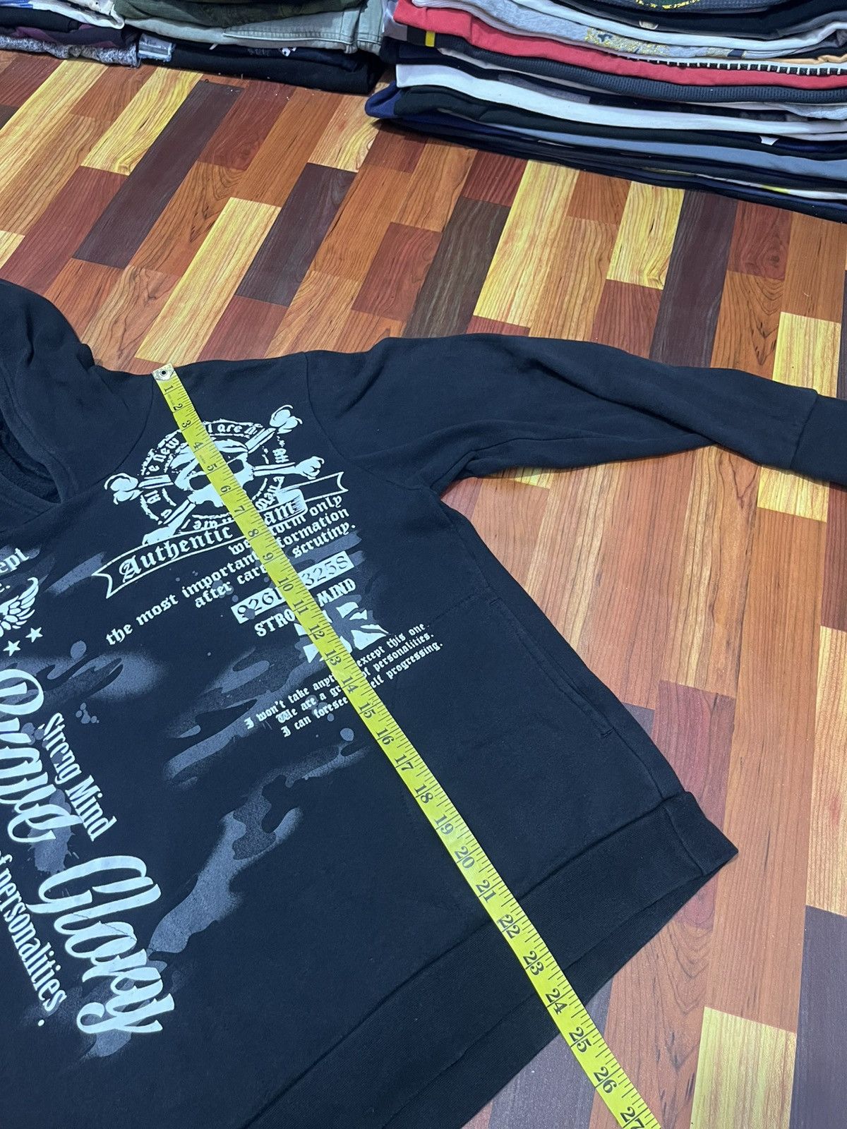 Japanese Brand Freude Skull Graphic Hoodie Black Boxy Fit Japan Size US S / EU 44-46 / 1 - 13 Thumbnail