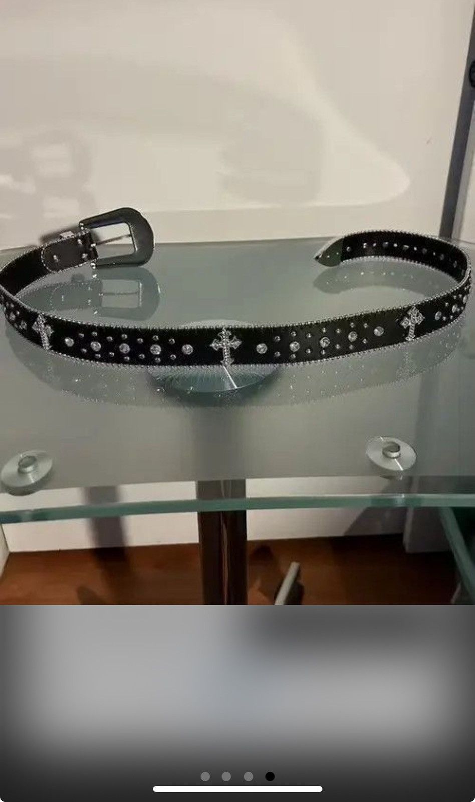 Japanese Brand × Vintage Y2K Cross Rhinestone Belt Size ONE SIZE - 4 Thumbnail