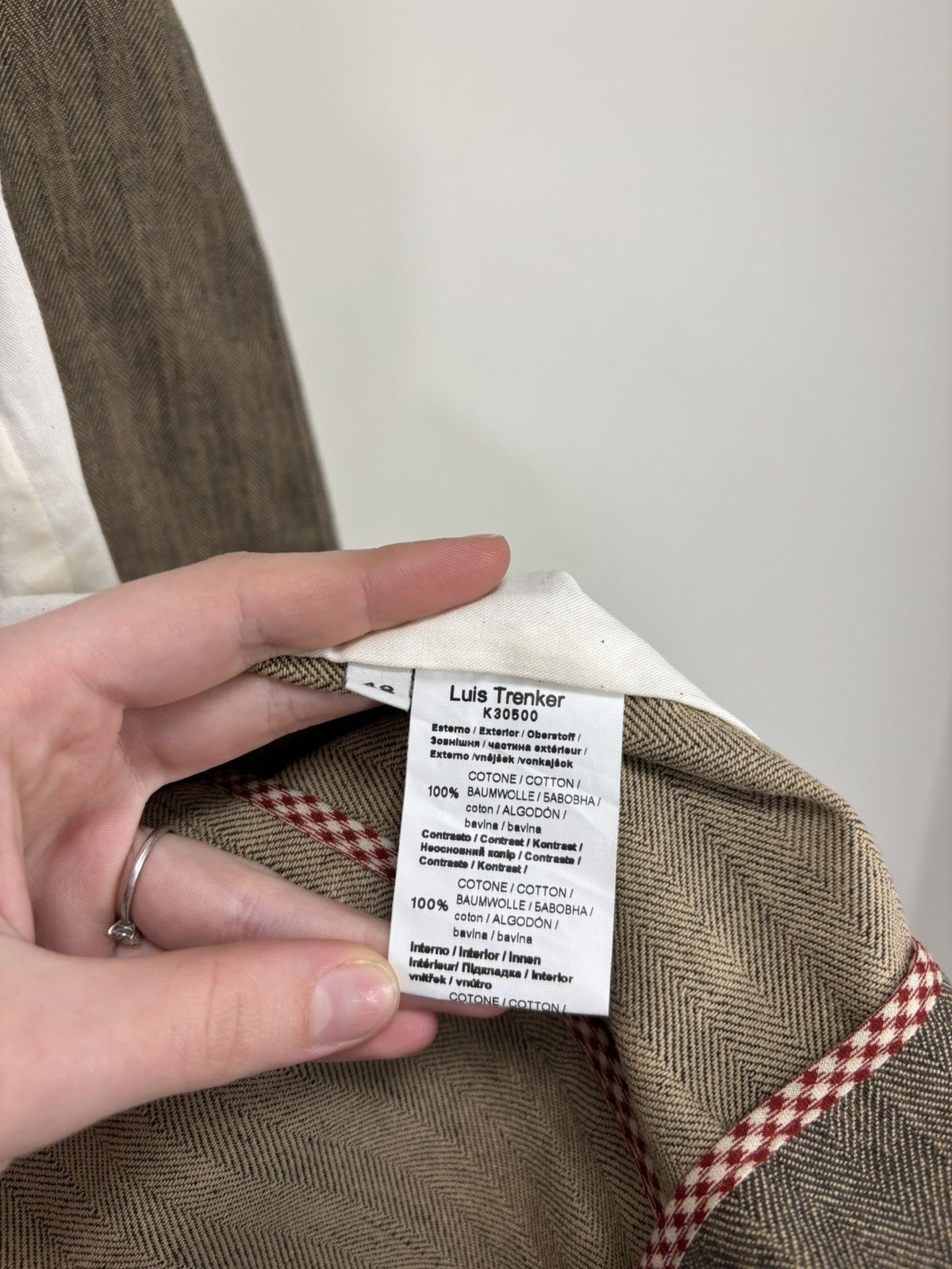 Other Luis Trenker Women’s Herringbone Brown Traditional Jacket Size XL / US 12-14 / IT 48-50 - 14 Thumbnail