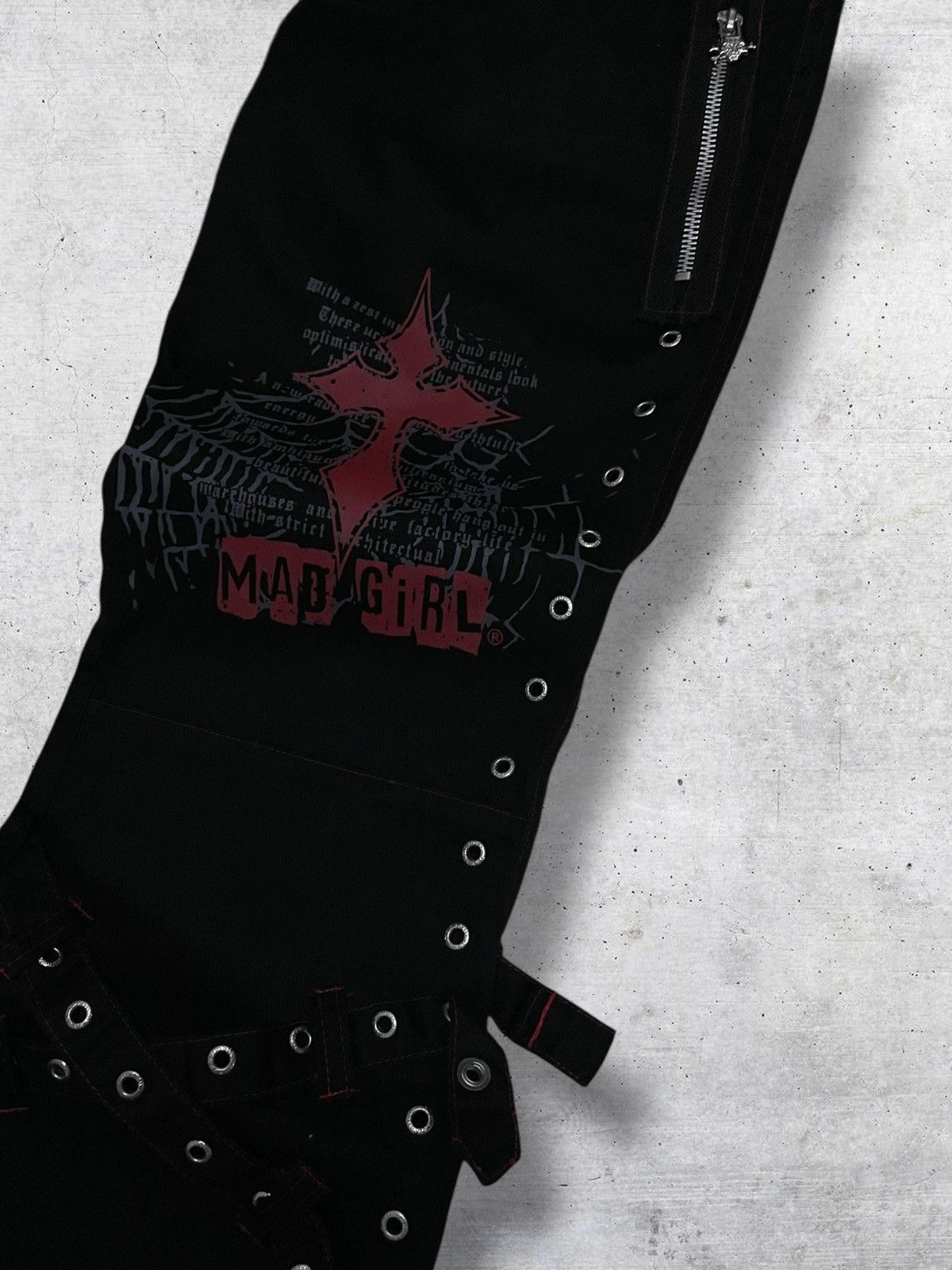 Hysteric Glamour PUNK MAD 1990S JAPAN DESIGNER BONDAGE CROSS PUNK OG PANT Size US 28 / EU 44 - 6 Thumbnail