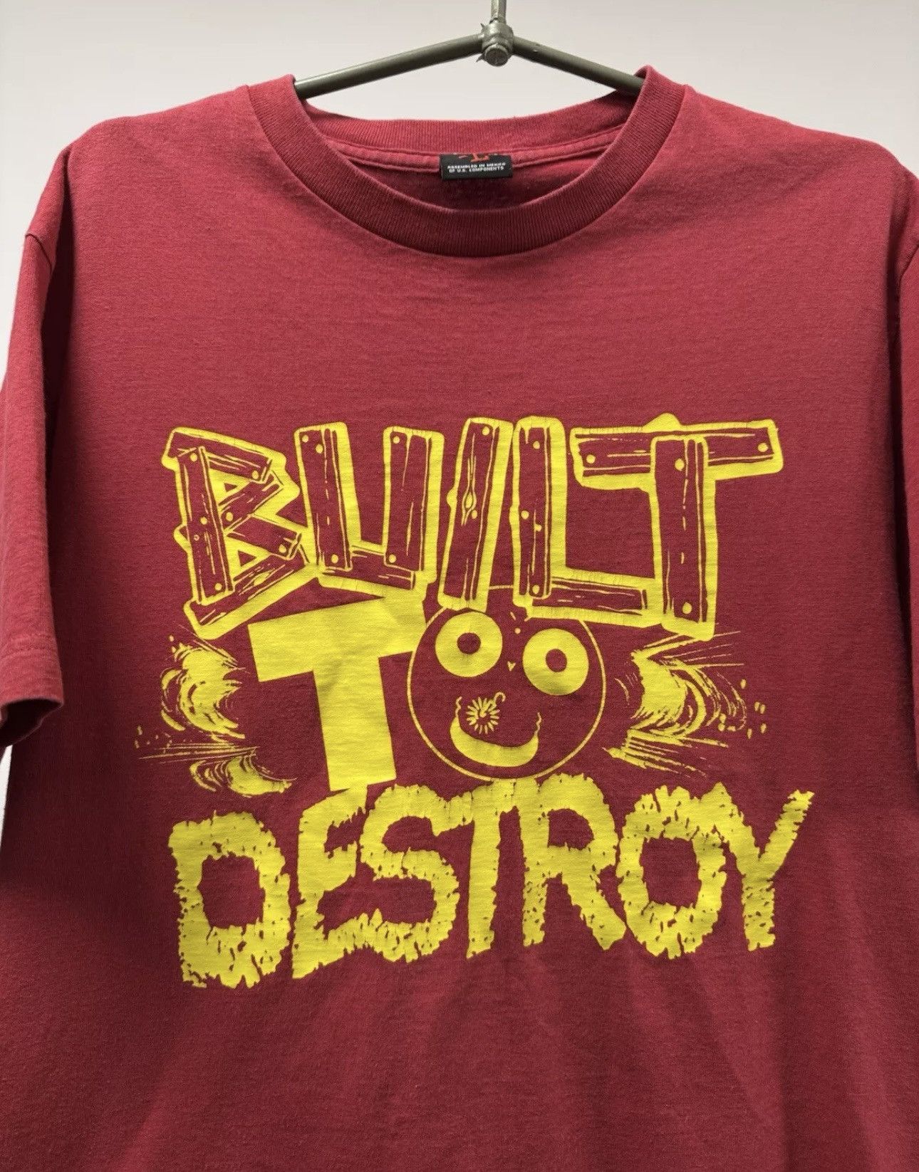 Stussy × Vintage Vintage T Shirt Stussy Eric Elms Built Destroy Size US L / EU 52-54 / 3 - 5 Thumbnail