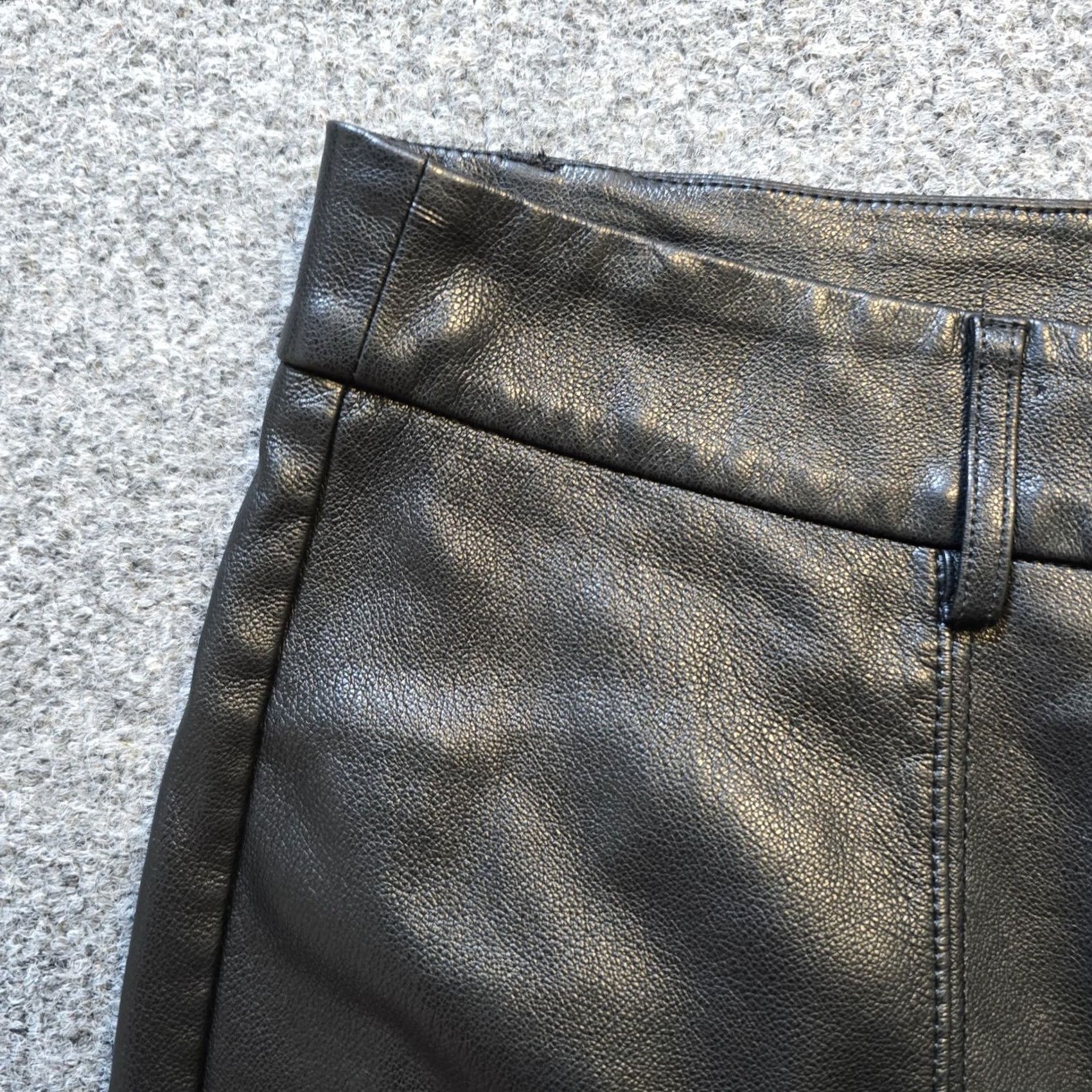 7 For All Mankind Seven For All Mankind Pants Womens M Black Wide-Leg Faux Leather Crop Shirt? Size 32" / US 10 / IT 46 - 3 Thumbnail