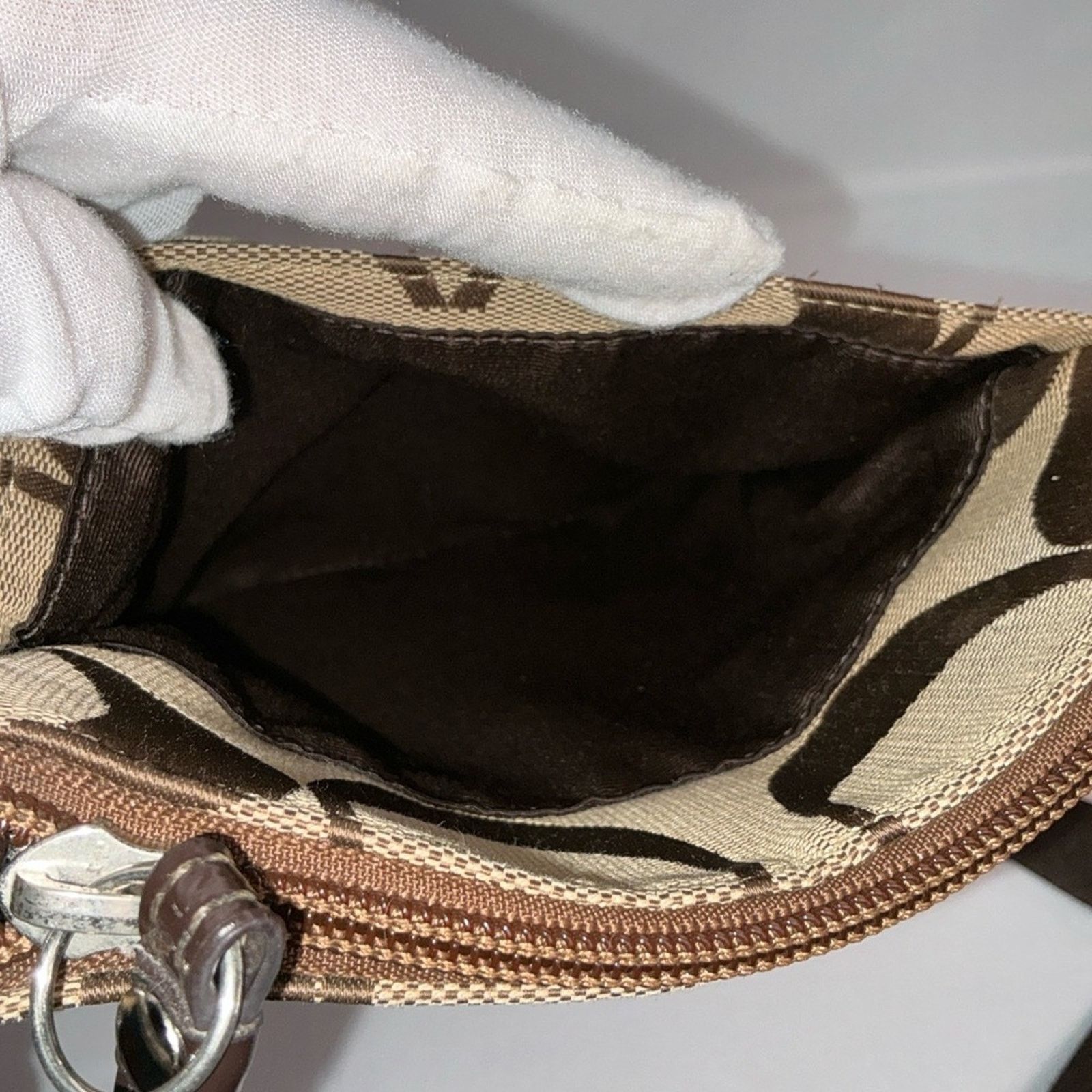 Coach Coach Signature Swingpack Crossbody Bag Brown Khaki Canvas Size ONE SIZE - 3 Thumbnail