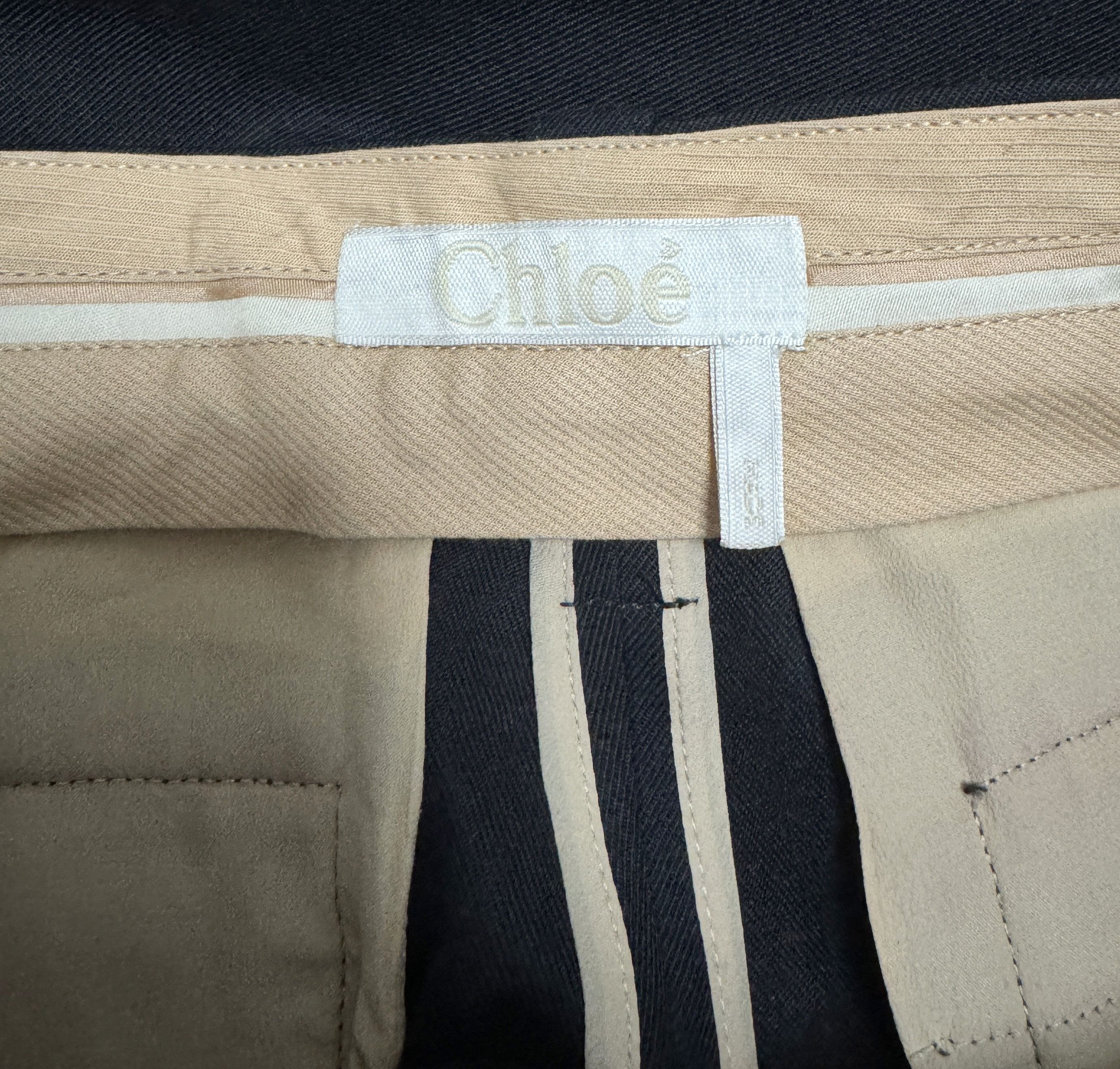 Chloe Chloe High Waisted Cargo Trousers Pants Iconic Navy Size 42 Size 28" / US 6 / IT 42 - 11 Thumbnail