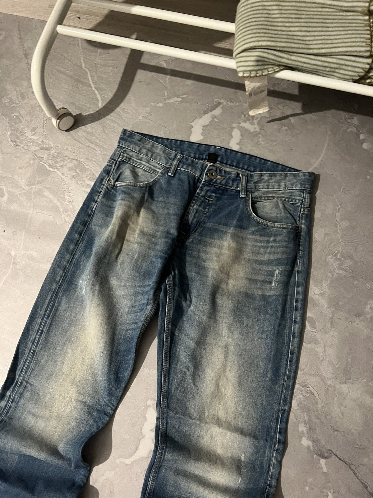 Japanese Brand Faded Patina Glamour Jean / Heavy Distressed Style Size US 34 / EU 50 - 3 Thumbnail