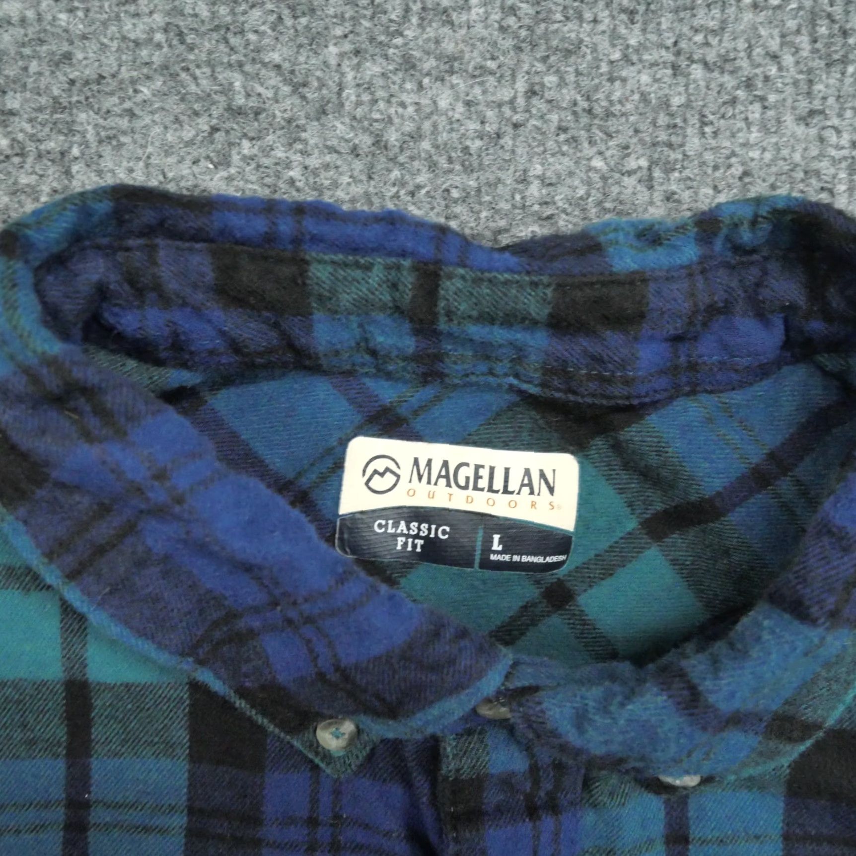 Vintage Magellan Shirt Mens L Blue Flannel Button Up Classic Fit Plaid Workwear Casual Long Sleeve Collared Button-Up Size US L / EU 52-54 / 3 - 4 Thumbnail