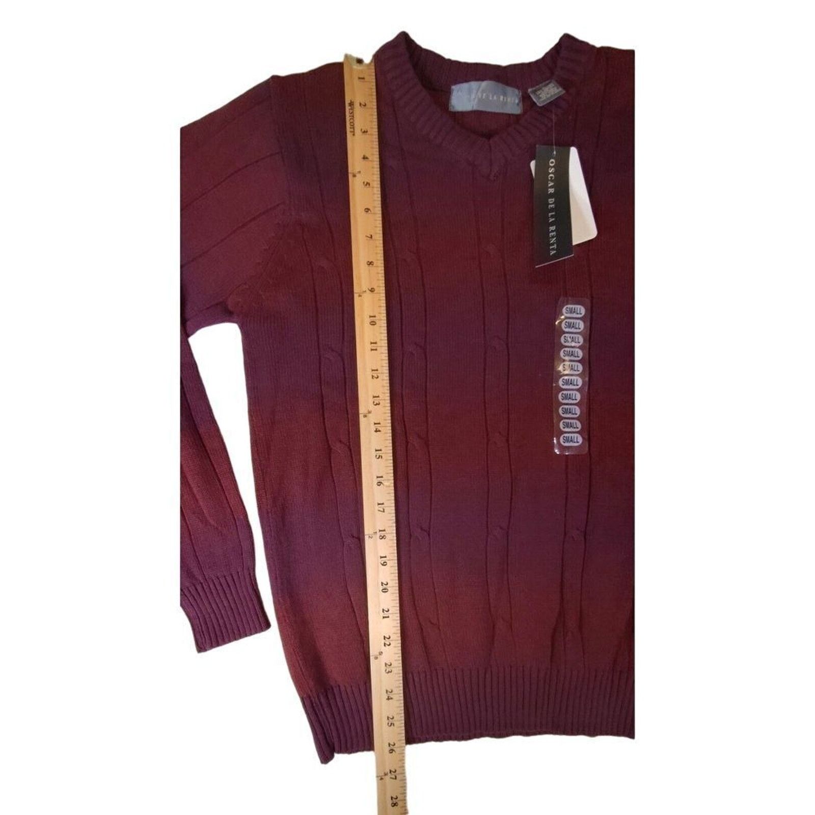 Oscar De La Renta Oscar De La Renta Mens Small Sweater Cable knit Grandpa Size US S / EU 44-46 / 1 - 6 Thumbnail