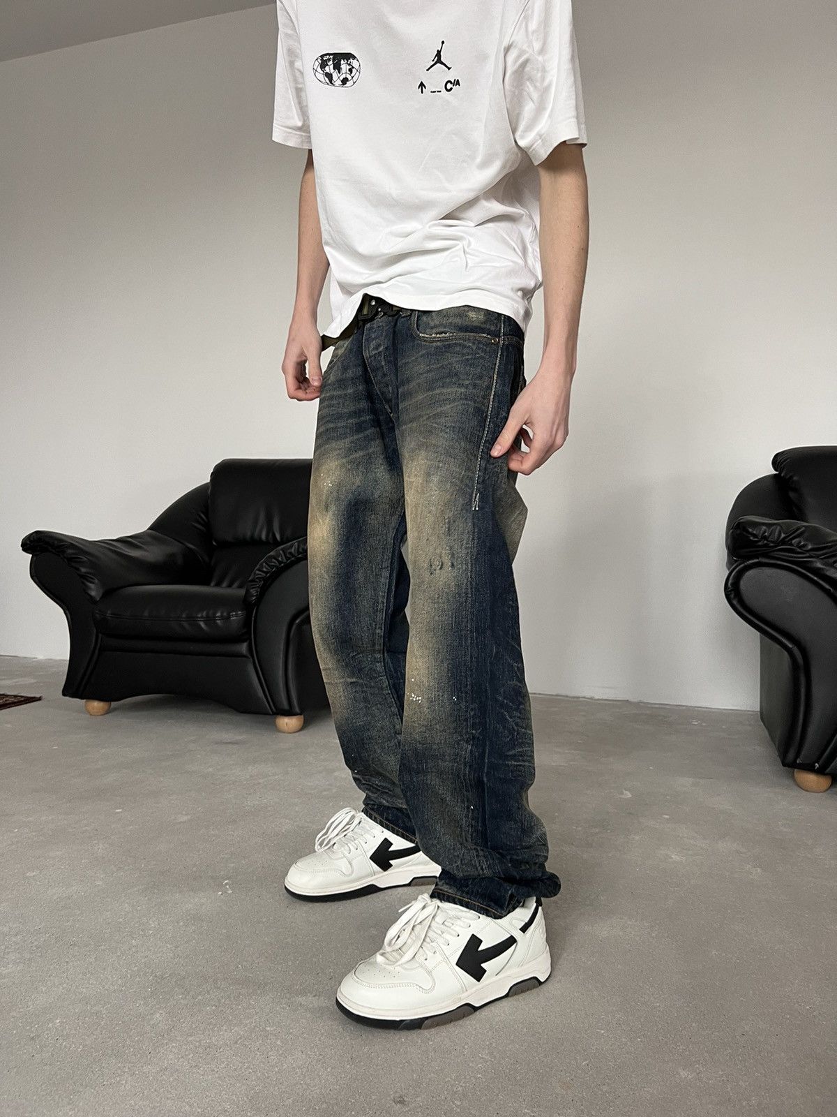 Giorgio Armani × Vintage Limited Archival Armani Jeans Selvedge Dirty Size US 34 / EU 50 - 2 Thumbnail