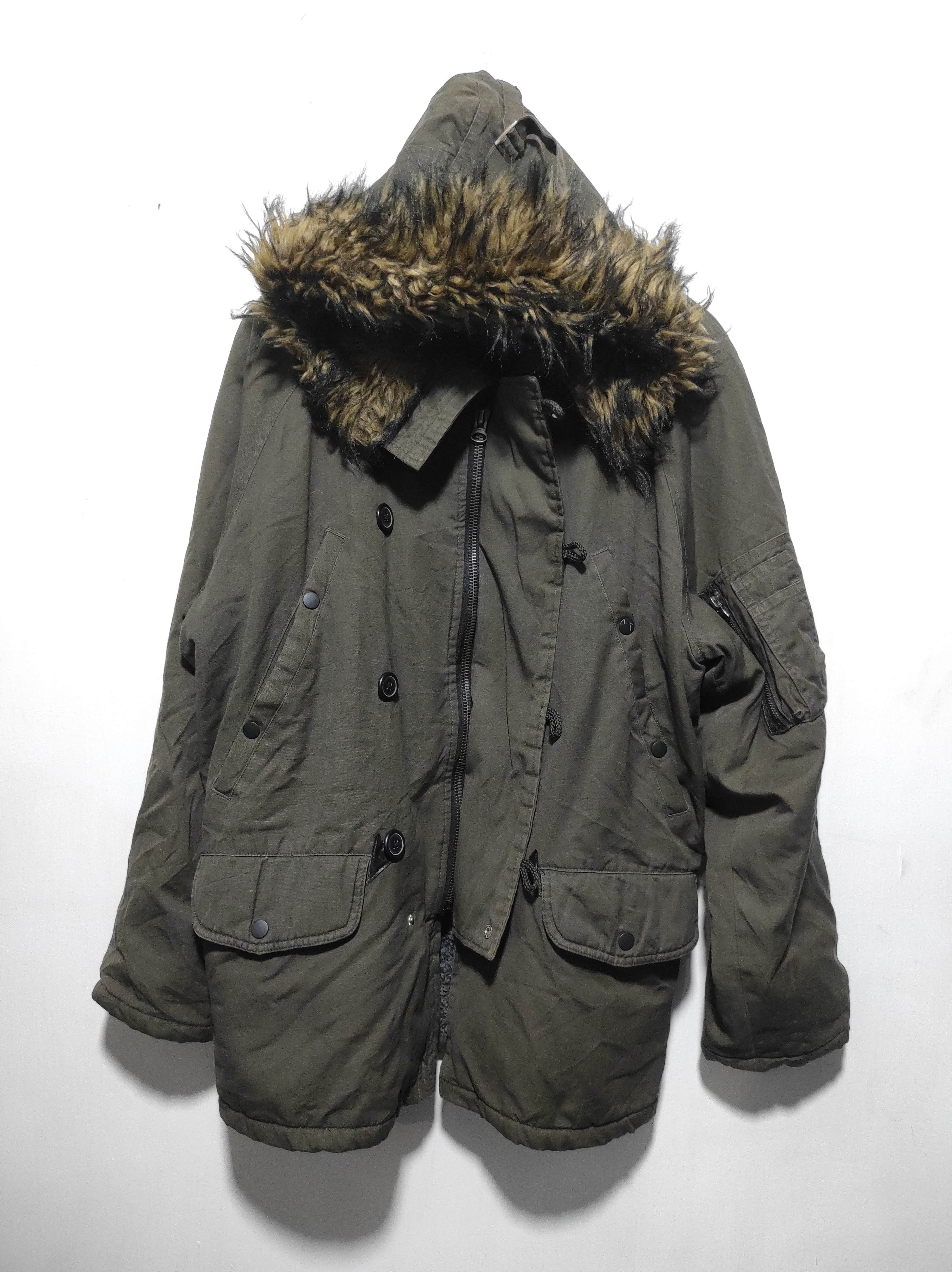 If Six Was Nine MAC EYE Fur Parka Detachable Sherpa Lining Olive N-3B Style Size US L / EU 52-54 / 3 - 2 Thumbnail
